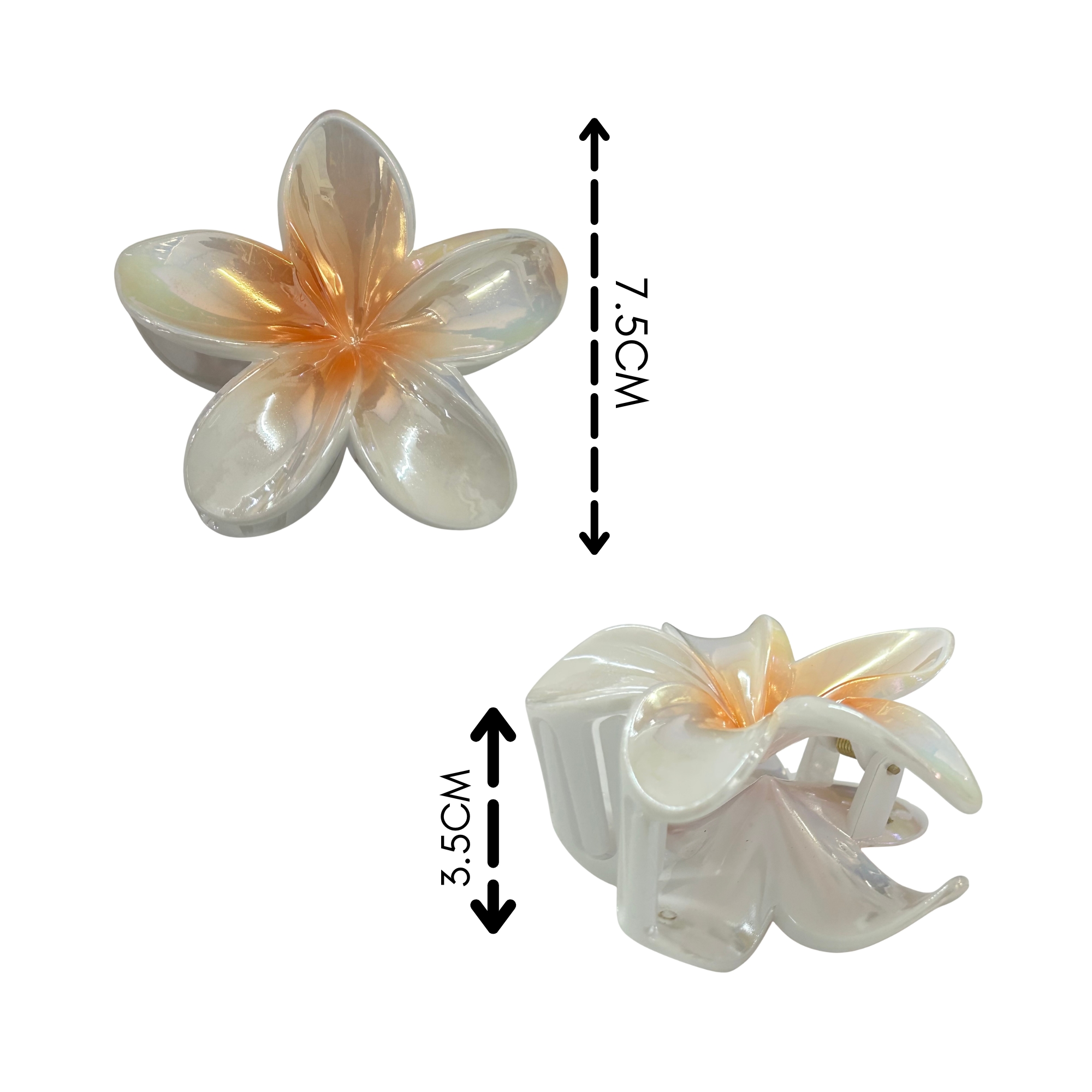 AJC-0321 POP COLOR HAIR CLAW FLOWER