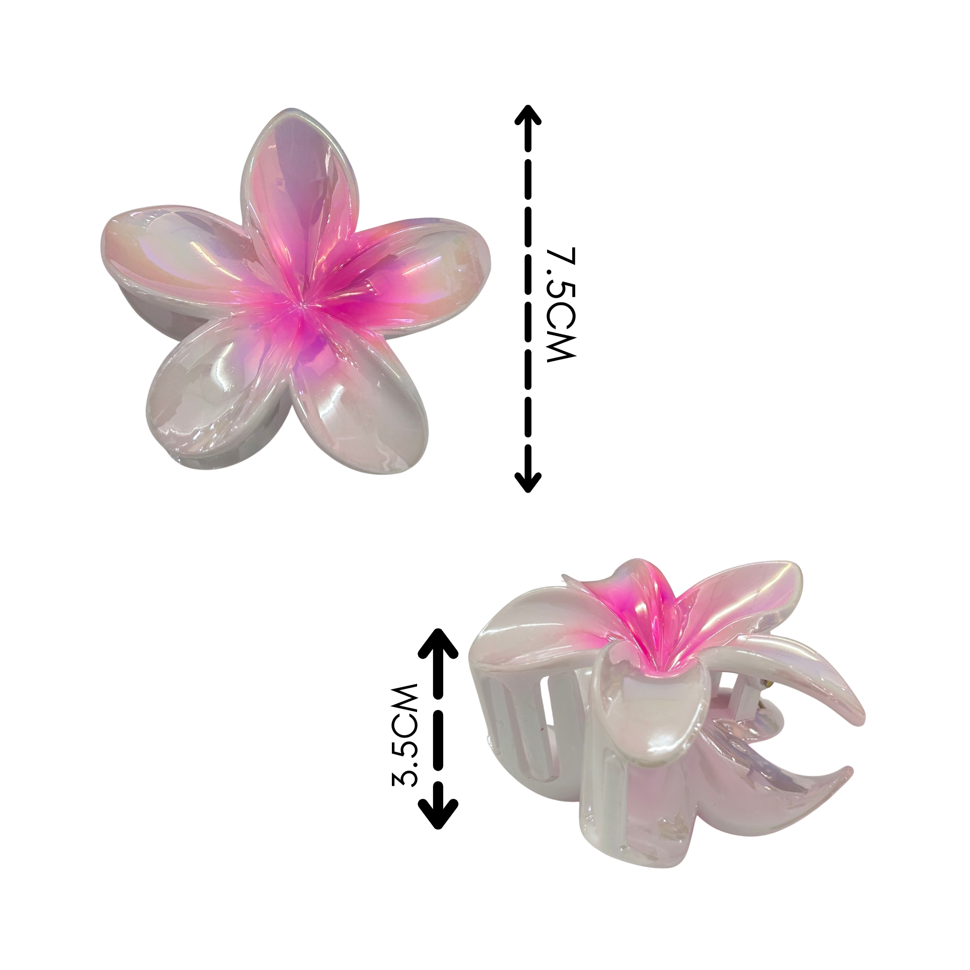 AJC-0321 POP COLOR HAIR CLAW FLOWER