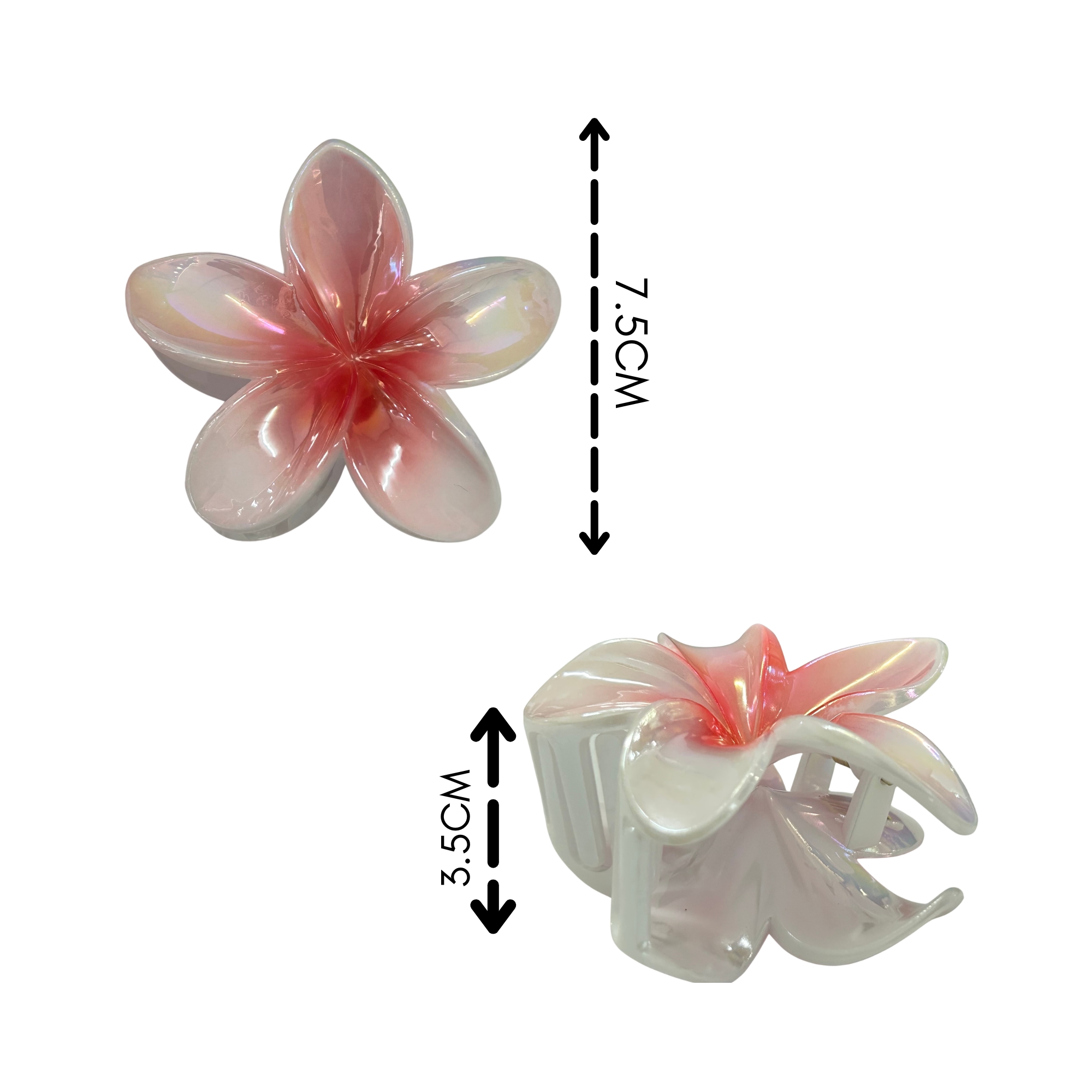 AJC-0321 POP COLOR HAIR CLAW FLOWER