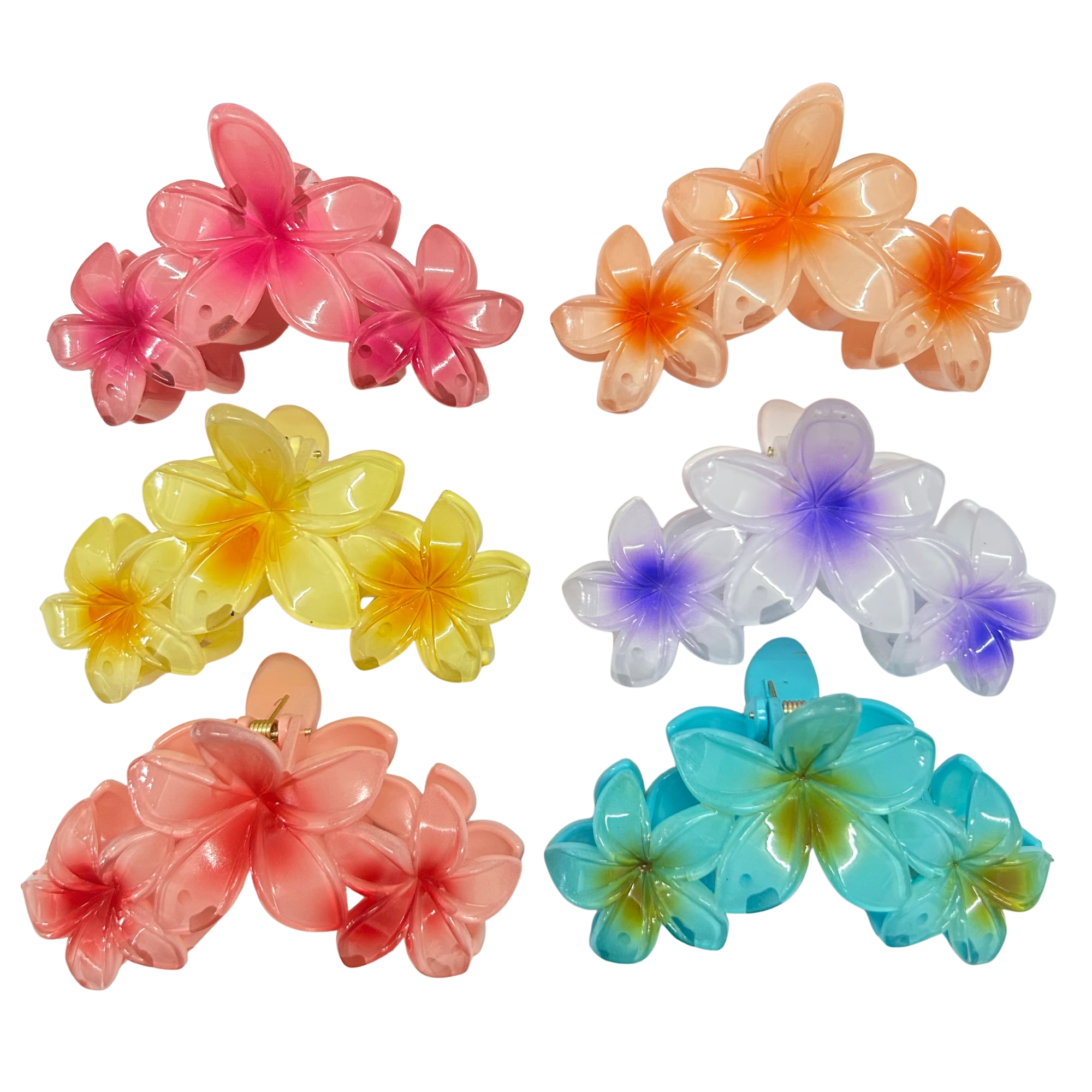 AJC-0333 MULTICOLOR FLOWER HAIR CLAW