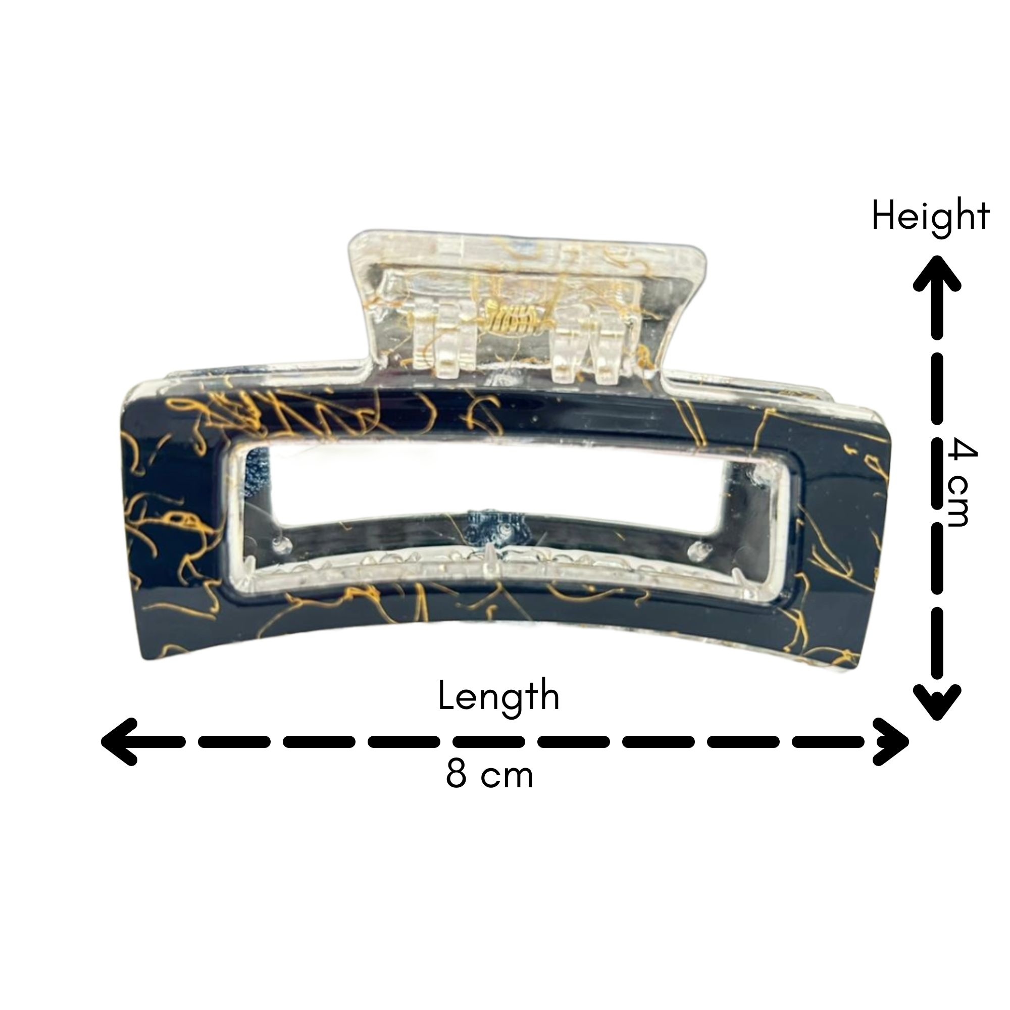 AJC-0375 JAWCLIP WITH GOLD LINE 8CM