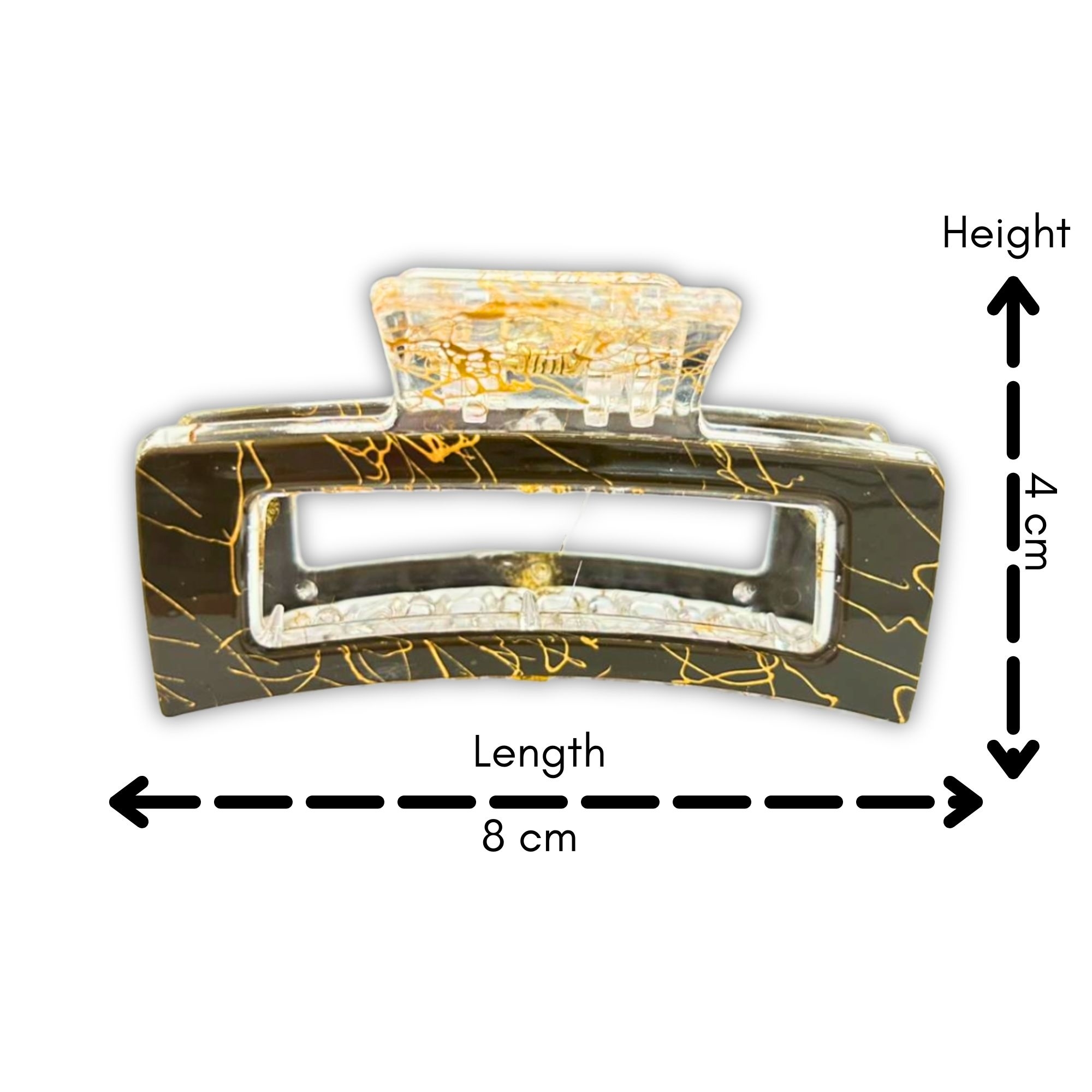 AJC-0375 JAWCLIP WITH GOLD LINE 8CM