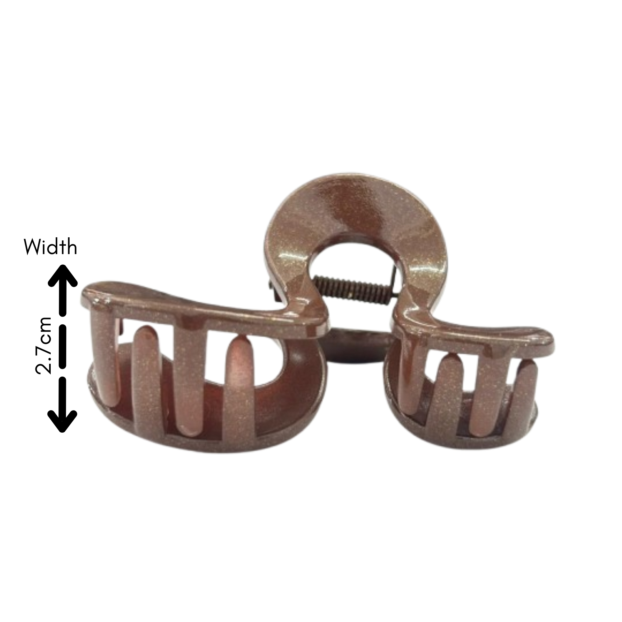 AJC-0396 HAIR CLAW DARK BLINK (n-SHAPE) 8CM