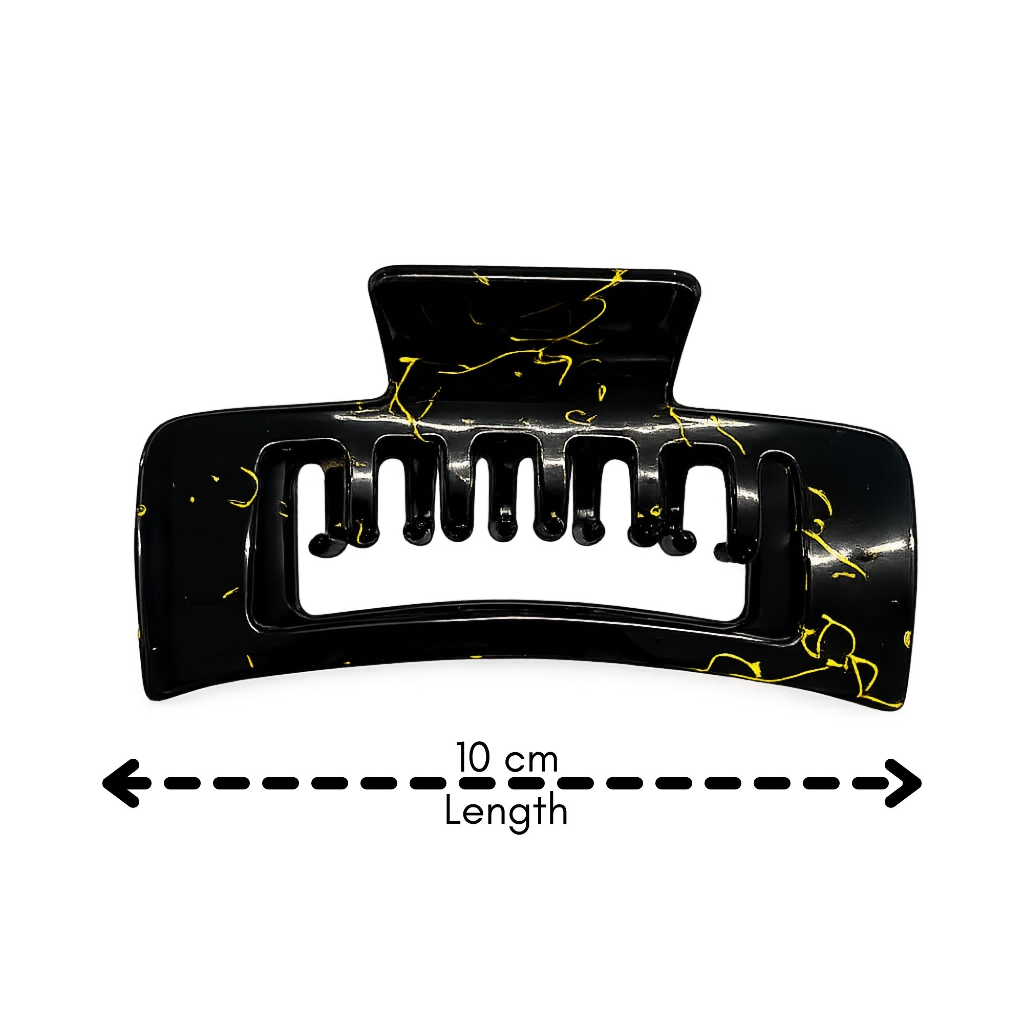 AJC-0432 HAIR CLIP SQUARE WITH GOLD LINE 10CM