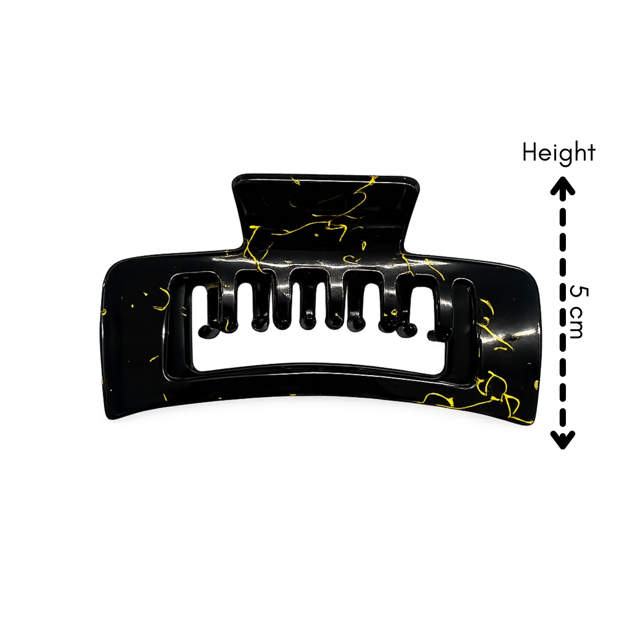 AJC-0432 HAIR CLIP SQUARE WITH GOLD LINE 10CM