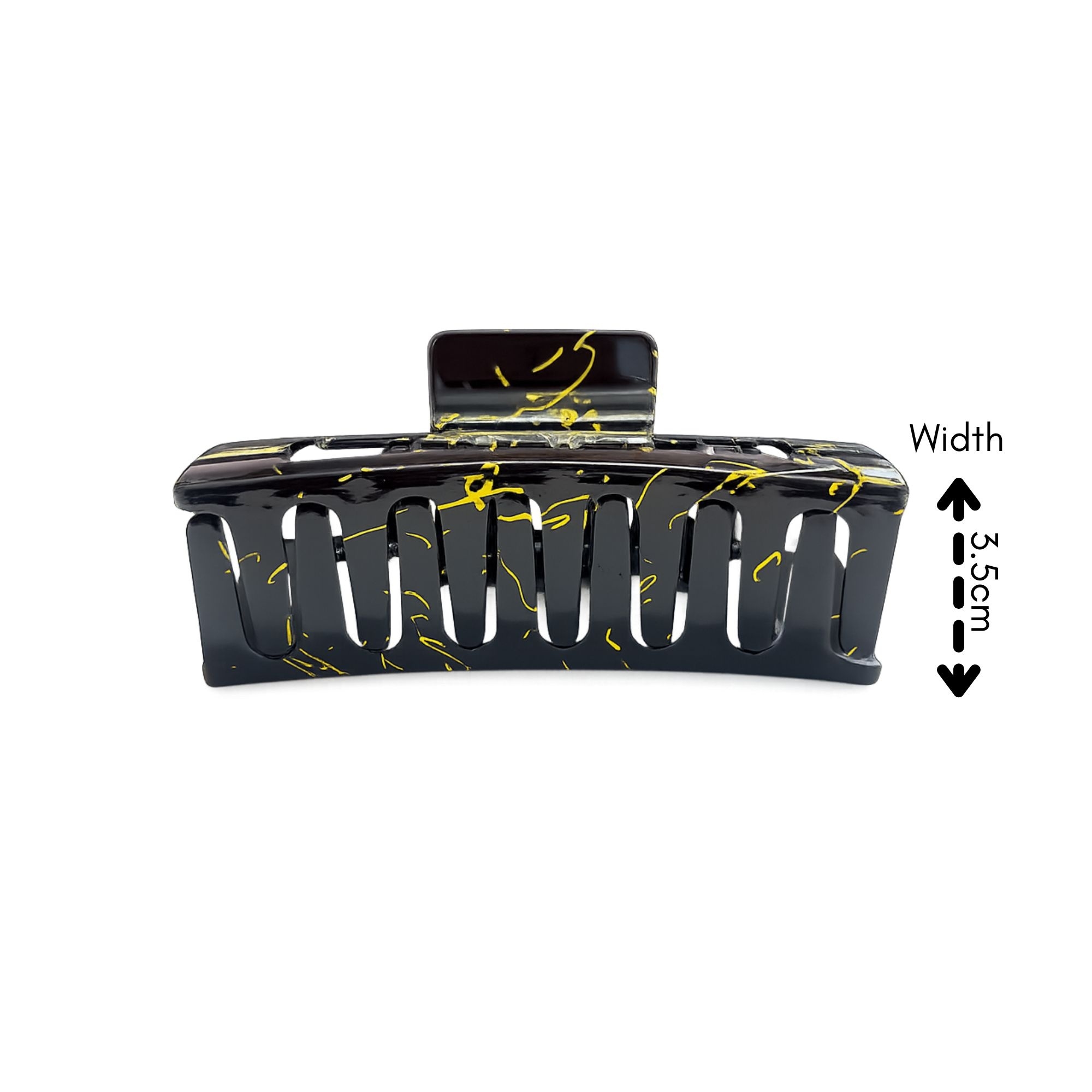 AJC-0432 HAIR CLIP SQUARE WITH GOLD LINE 10CM