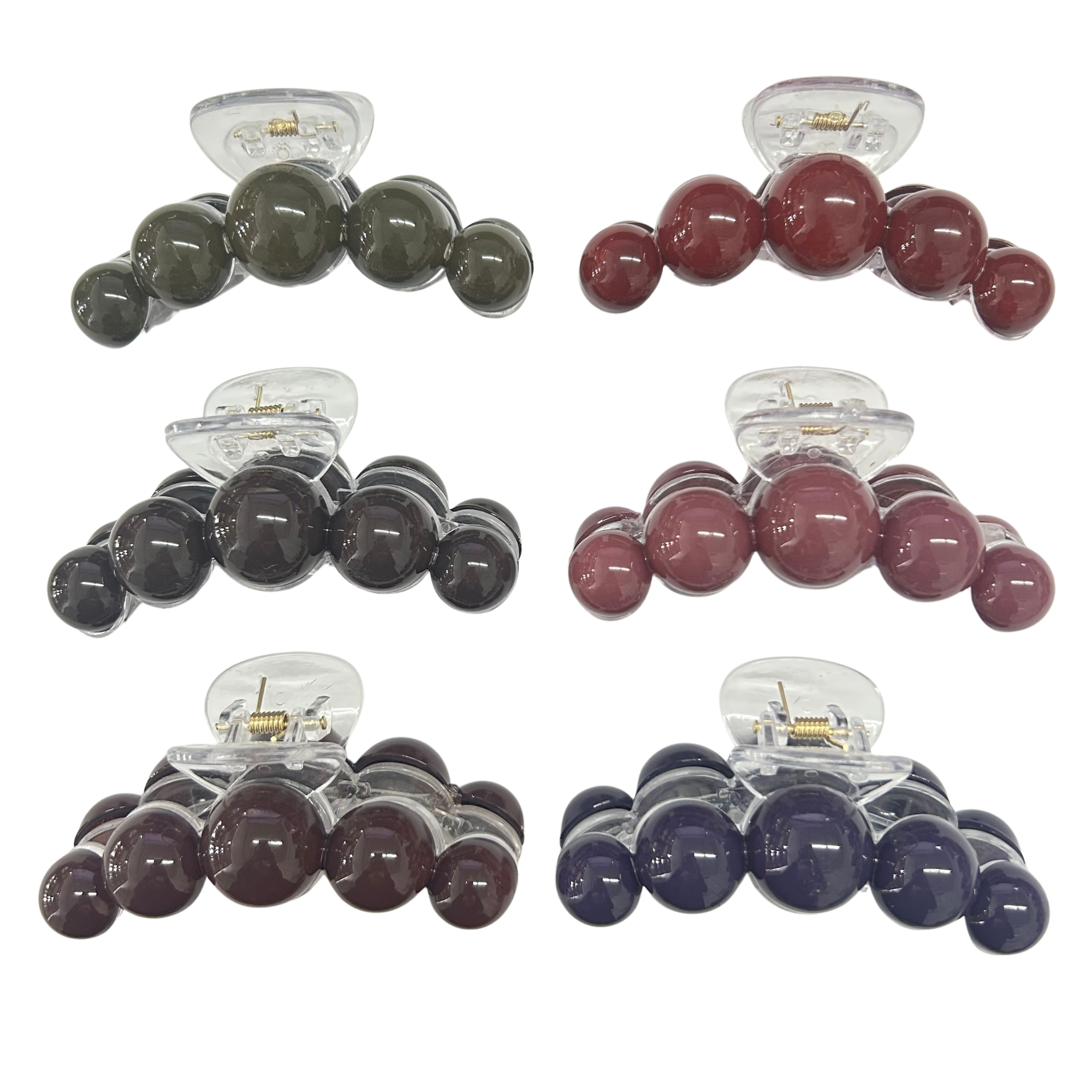 AJC-0446  BUBBLE PEARL HAIR CLAW 10CM