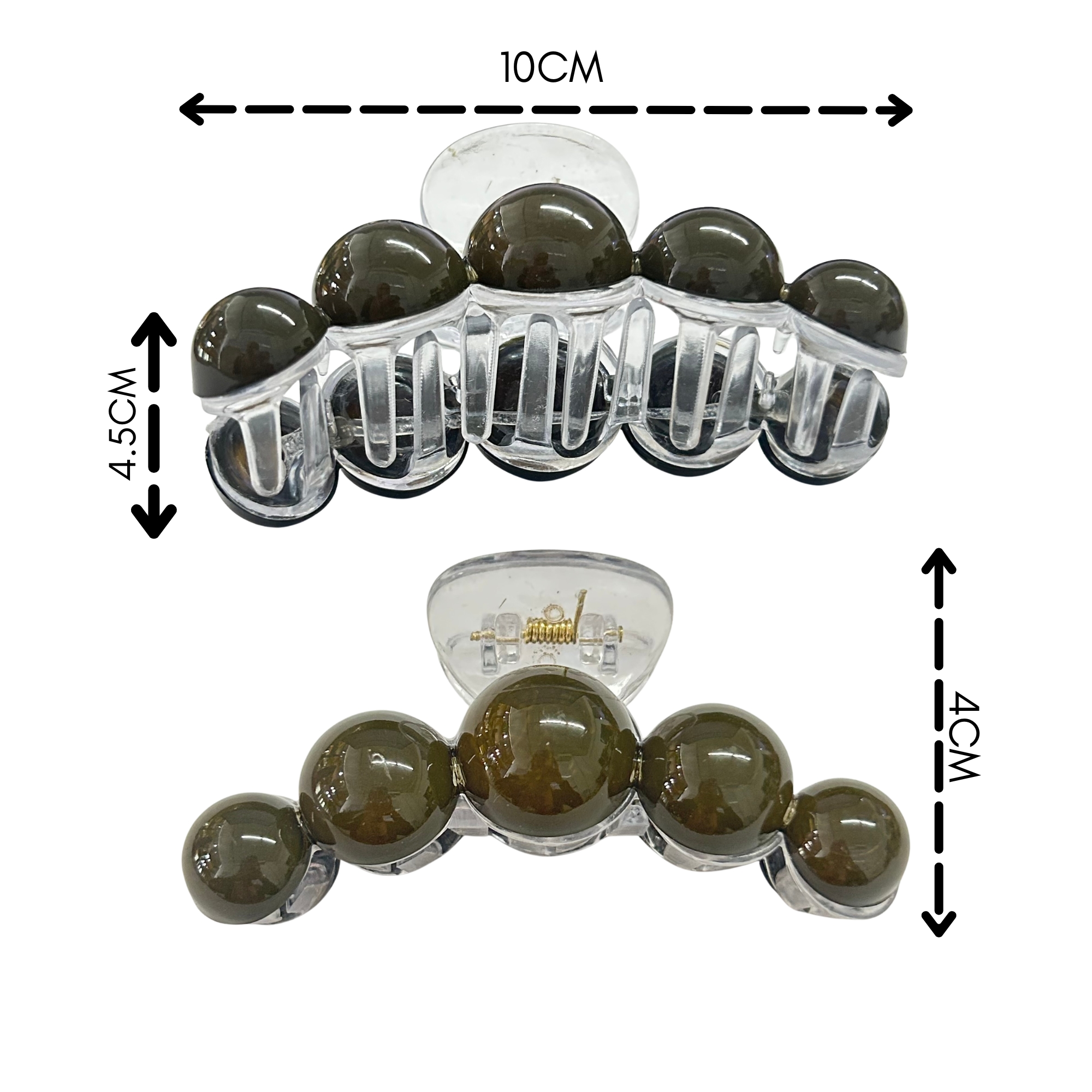 AJC-0446  BUBBLE PEARL HAIR CLAW 10CM