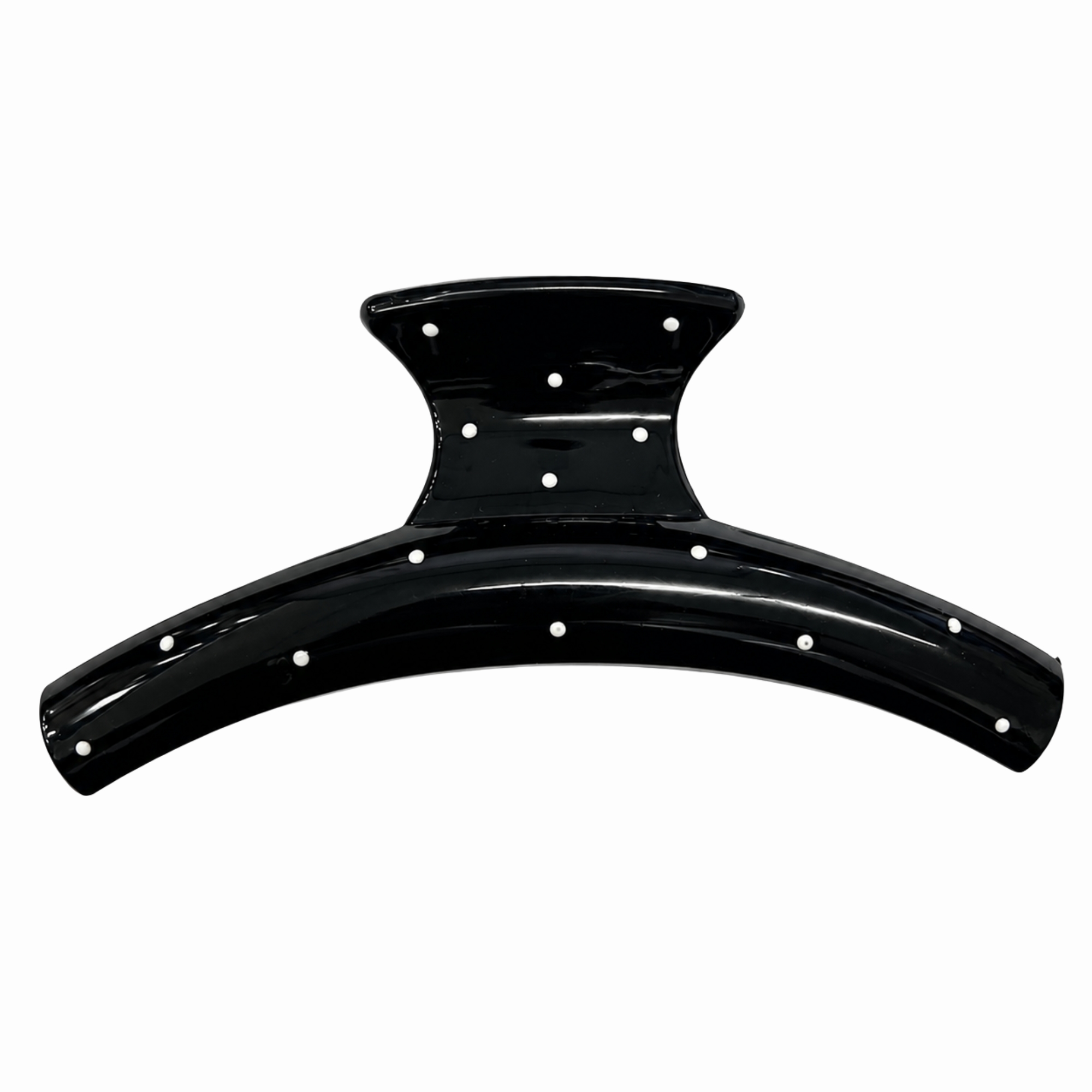 #0448 CURVED HAIR CLAW POLKADOT 11.5CM
