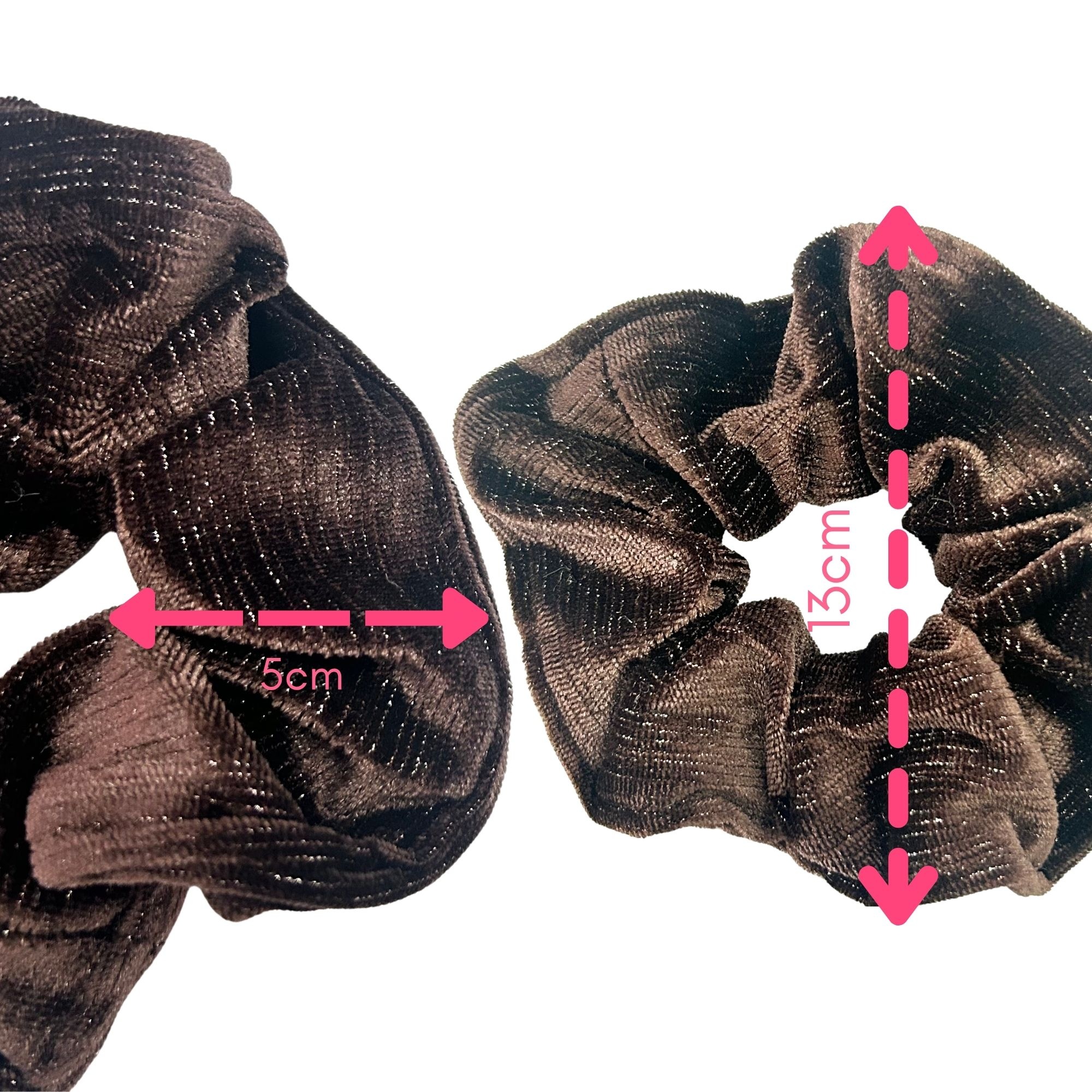 APN-0149 PONYTAIL VELVET SILVER LINING 13cm