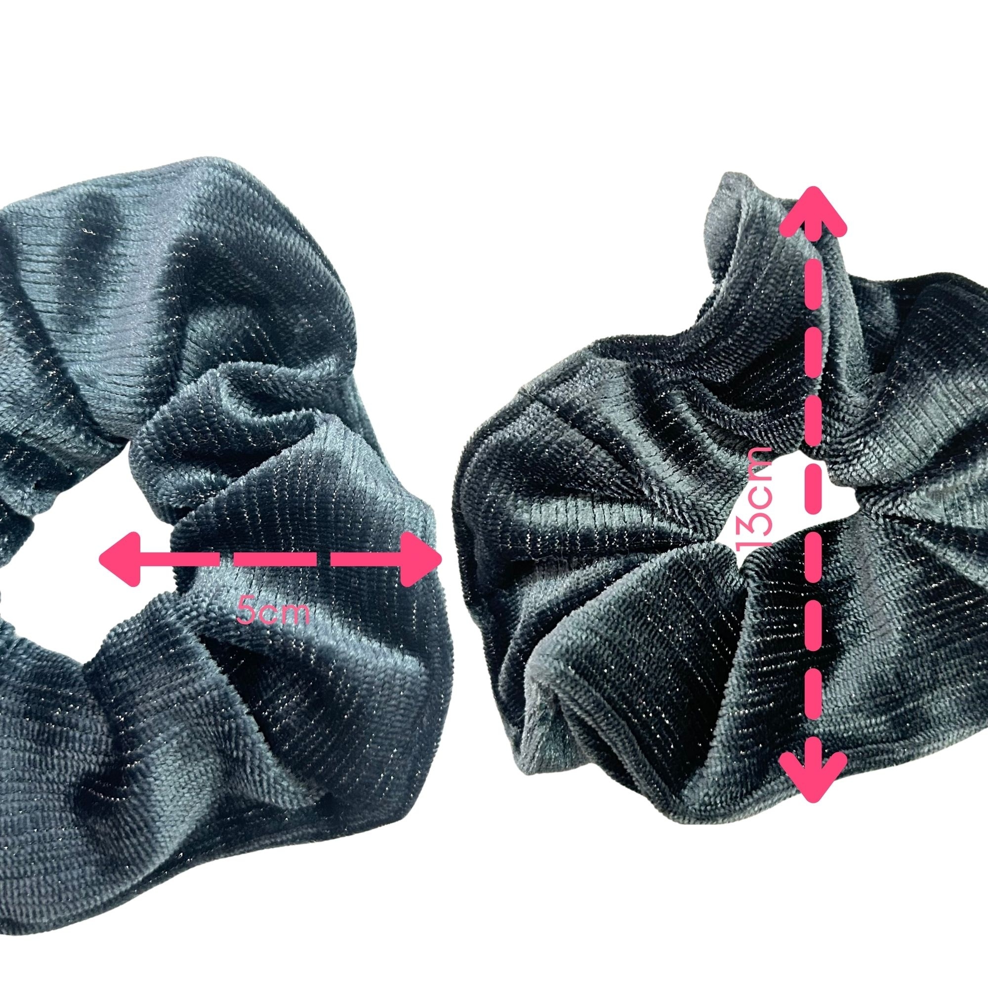 APN-0149 PONYTAIL VELVET SILVER LINING 13cm