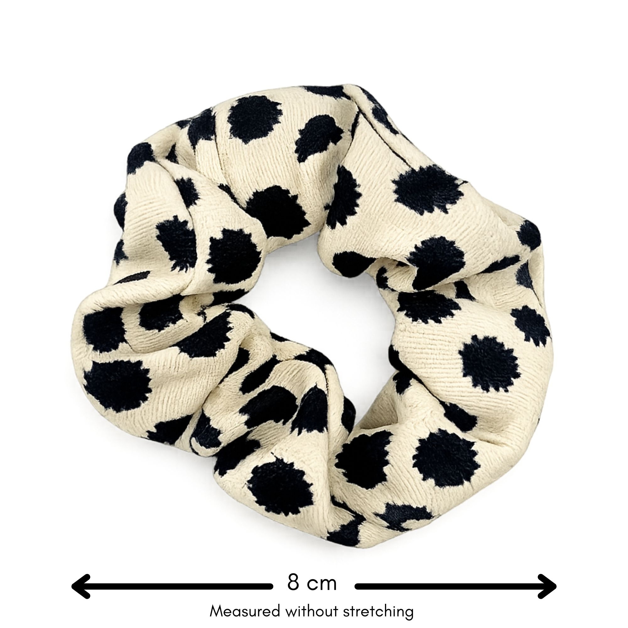 APN-0218 SCRUNCHIE POLKADOT PRINT 8CM