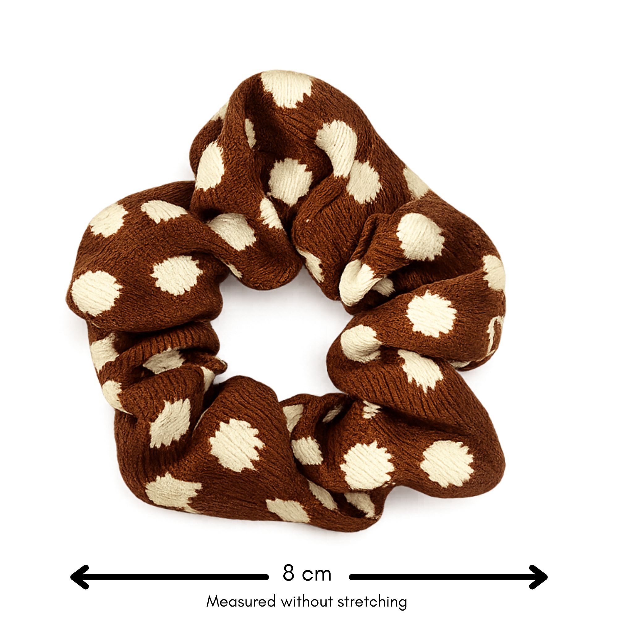 APN-0218 SCRUNCHIE POLKADOT PRINT 8CM