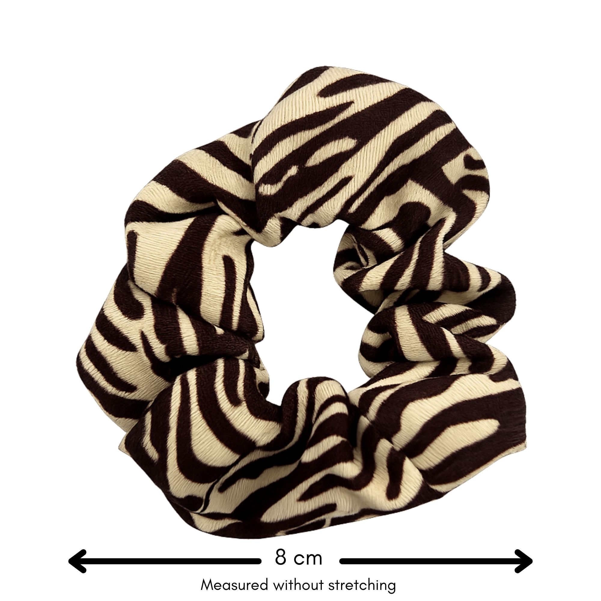 APN-0219 SCRUNCHIE ZEBRA PRINT 8CM