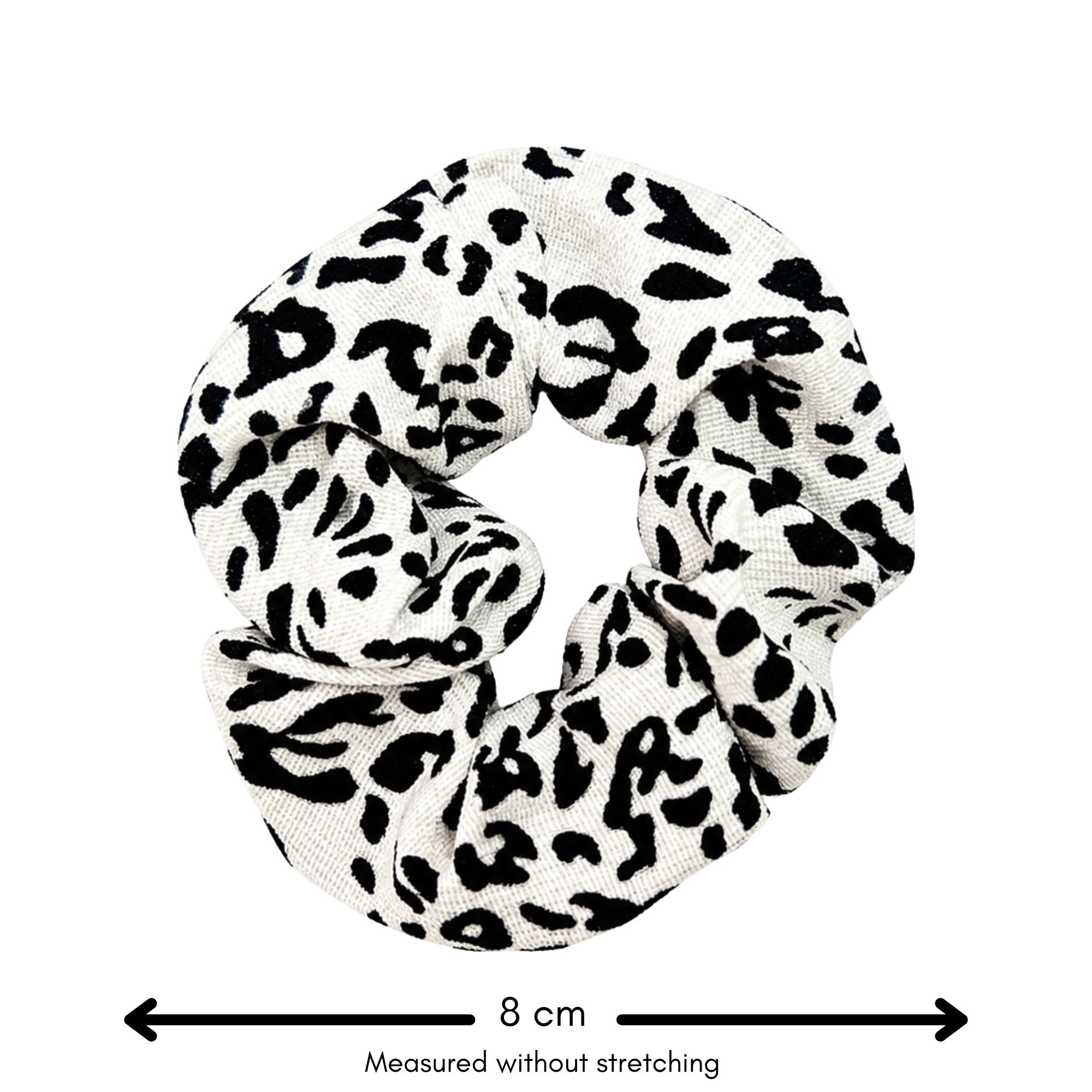 APN-0220 SCRUNCHIE LEOPARD PRINT 8CM