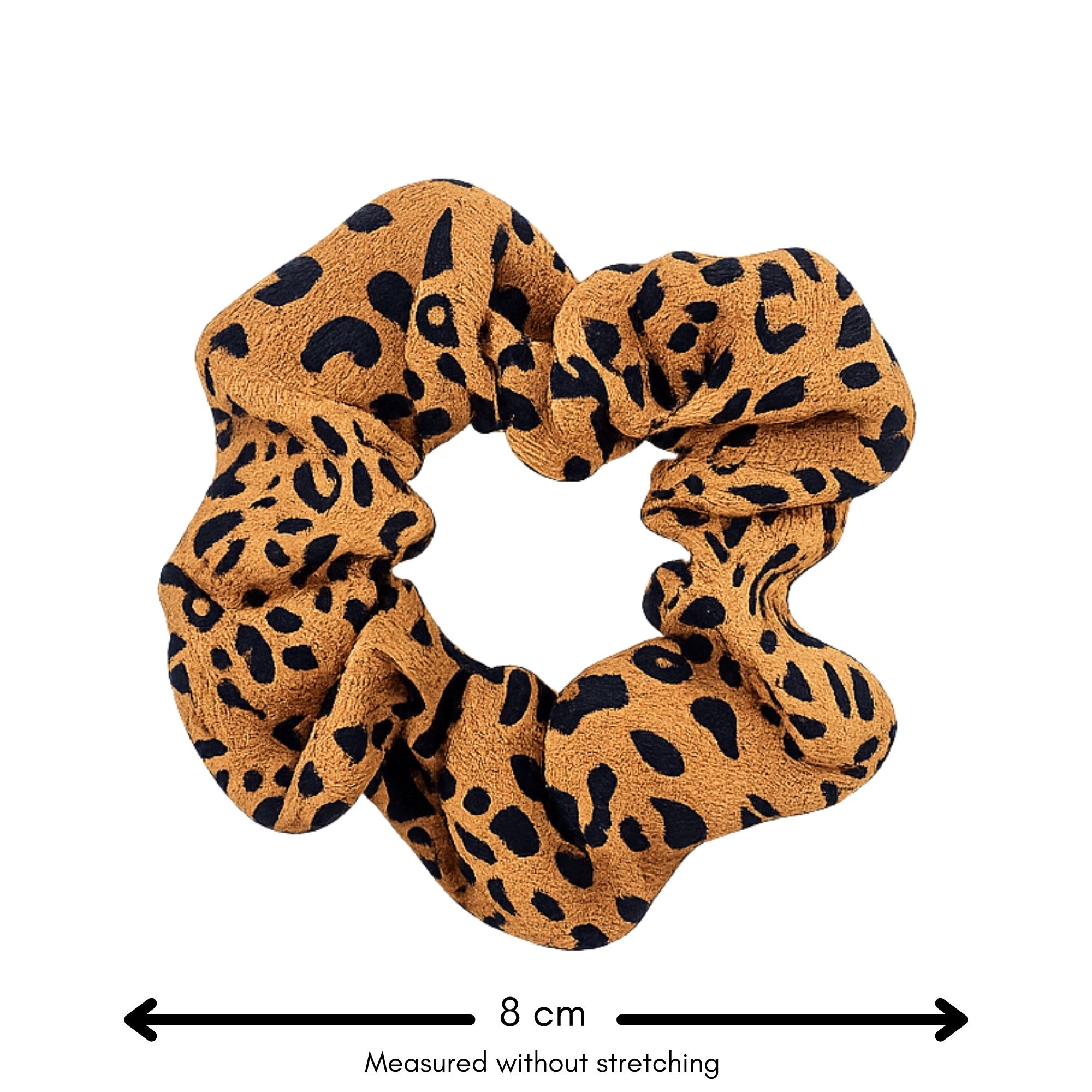 APN-0220 SCRUNCHIE LEOPARD PRINT 8CM