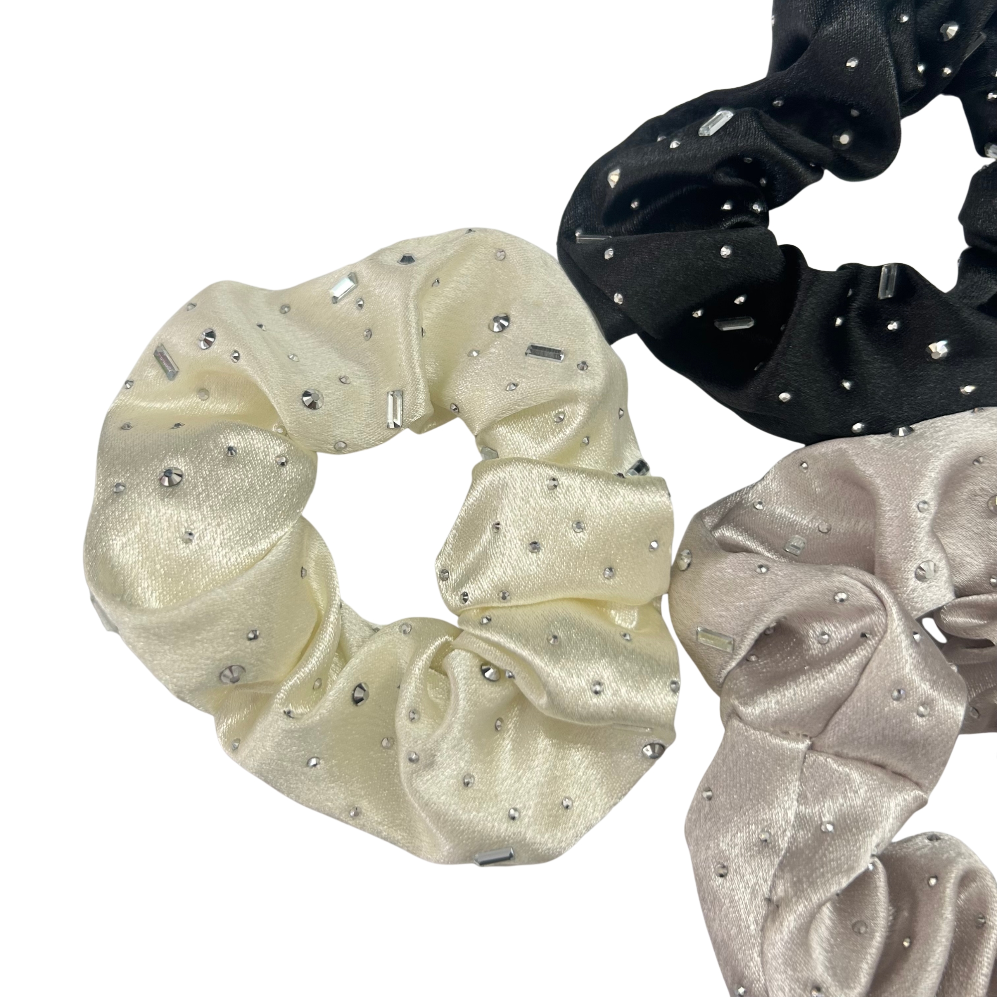 APN-0230 DIAMOND SATIN SCRUNSHIES 10CM image