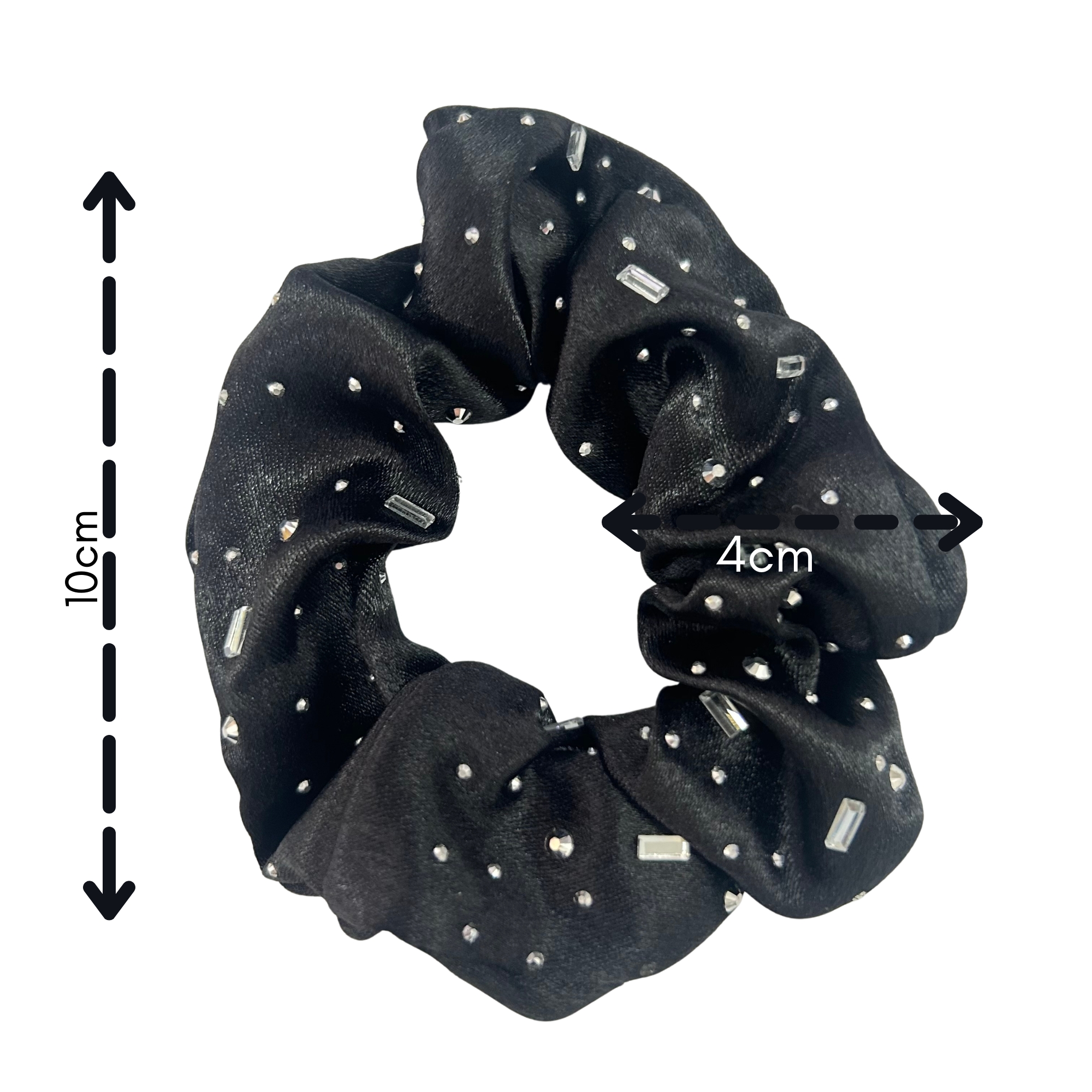 APN-0230 DIAMOND SATIN SCRUNSHIES 10CM image