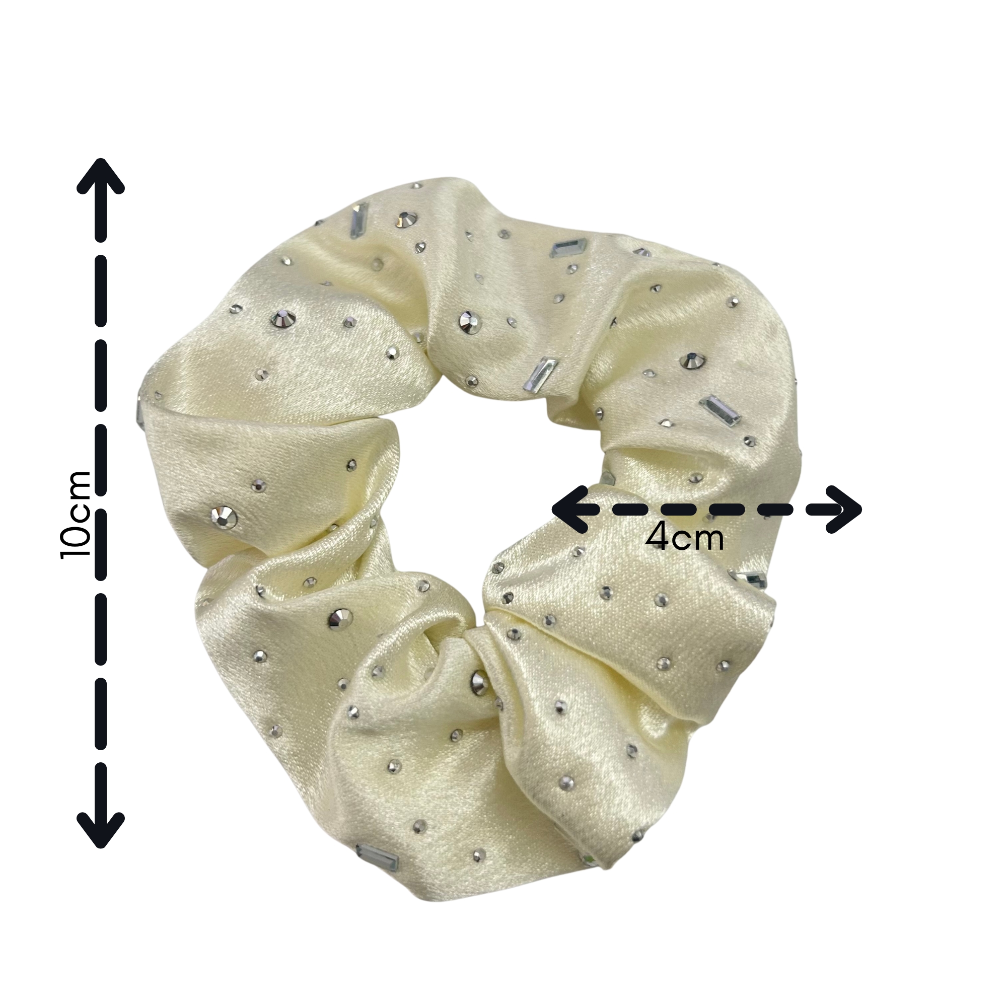 APN-0230 DIAMOND SATIN SCRUNSHIES 10CM image