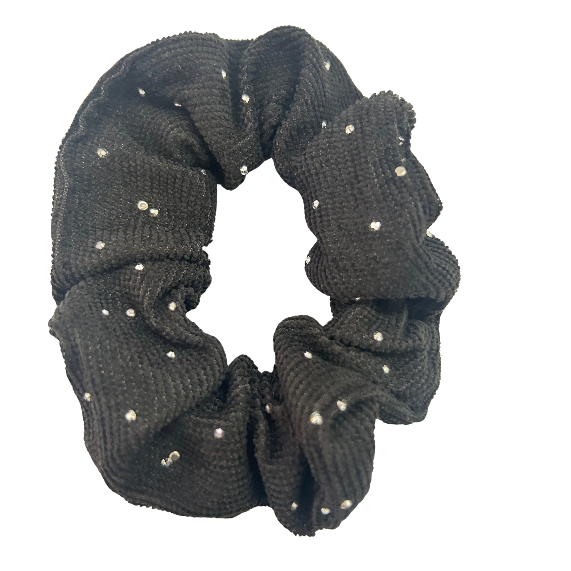 APN-0231 PEARL RIBBED SCRUNCHIES HAIR TIE 9CM image