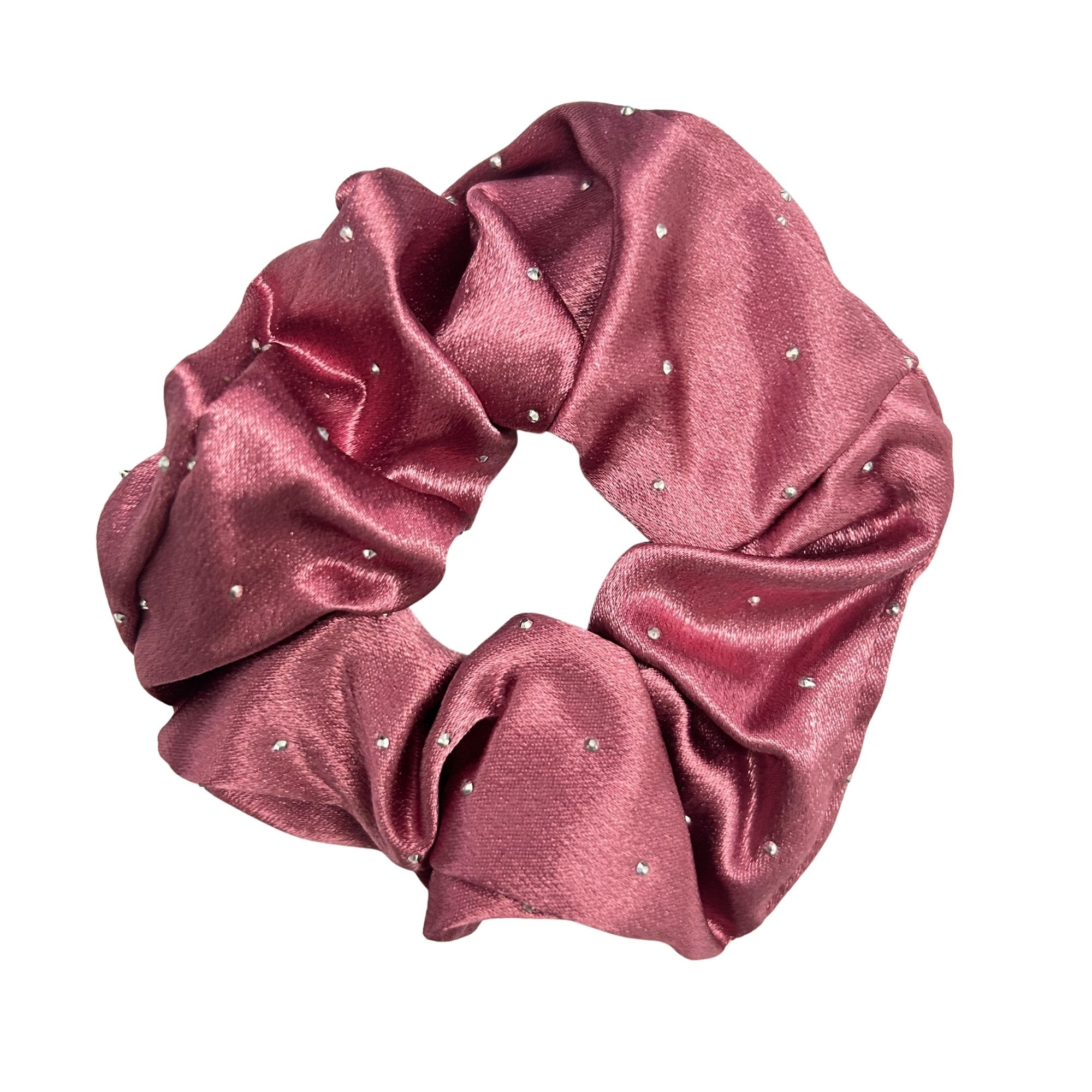 APN-0234 PREMIUM SATIN RHINESTONE SCRUNCHIE 13CM
