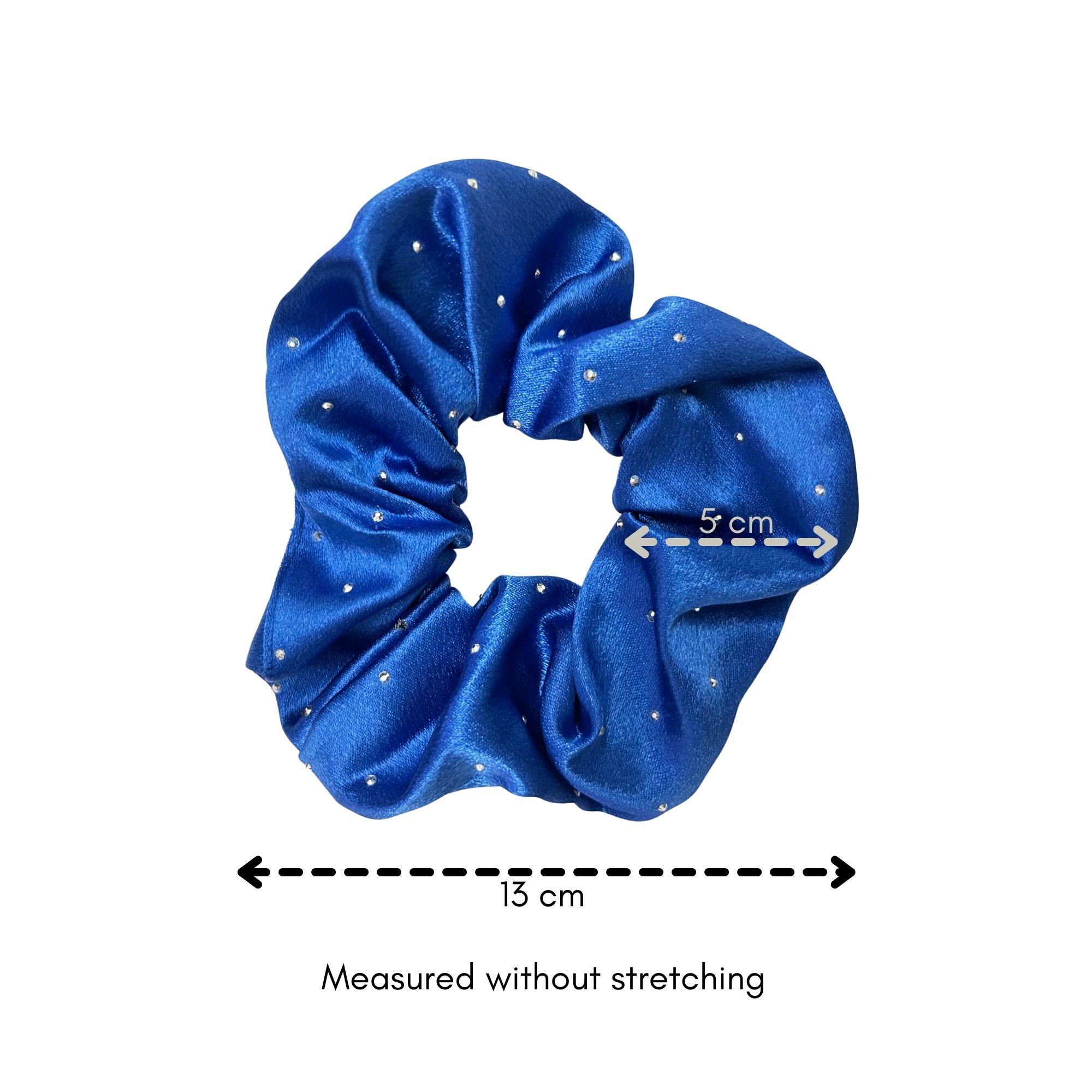 APN-0234 PREMIUM SATIN RHINESTONE SCRUNCHIE 13CM