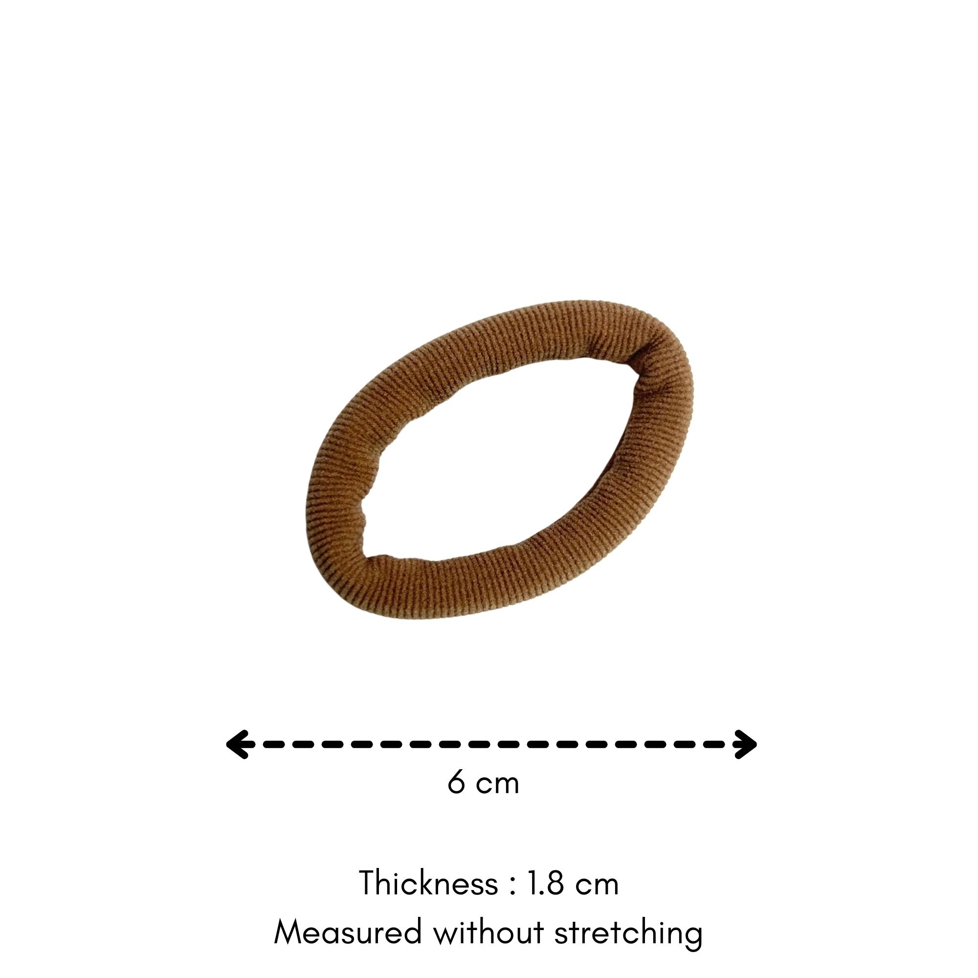 ARB-0276 THICK SEAMLESS ELASTIC HAIR TIES 6CM 2PCS image