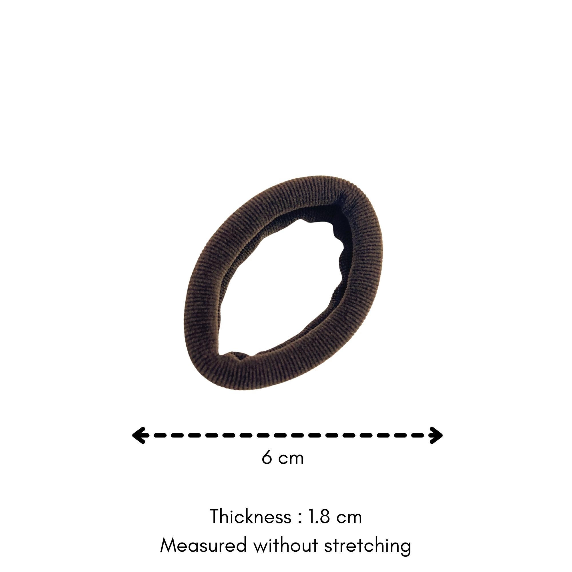 ARB-0276 THICK SEAMLESS ELASTIC HAIR TIES 6CM 2PCS image