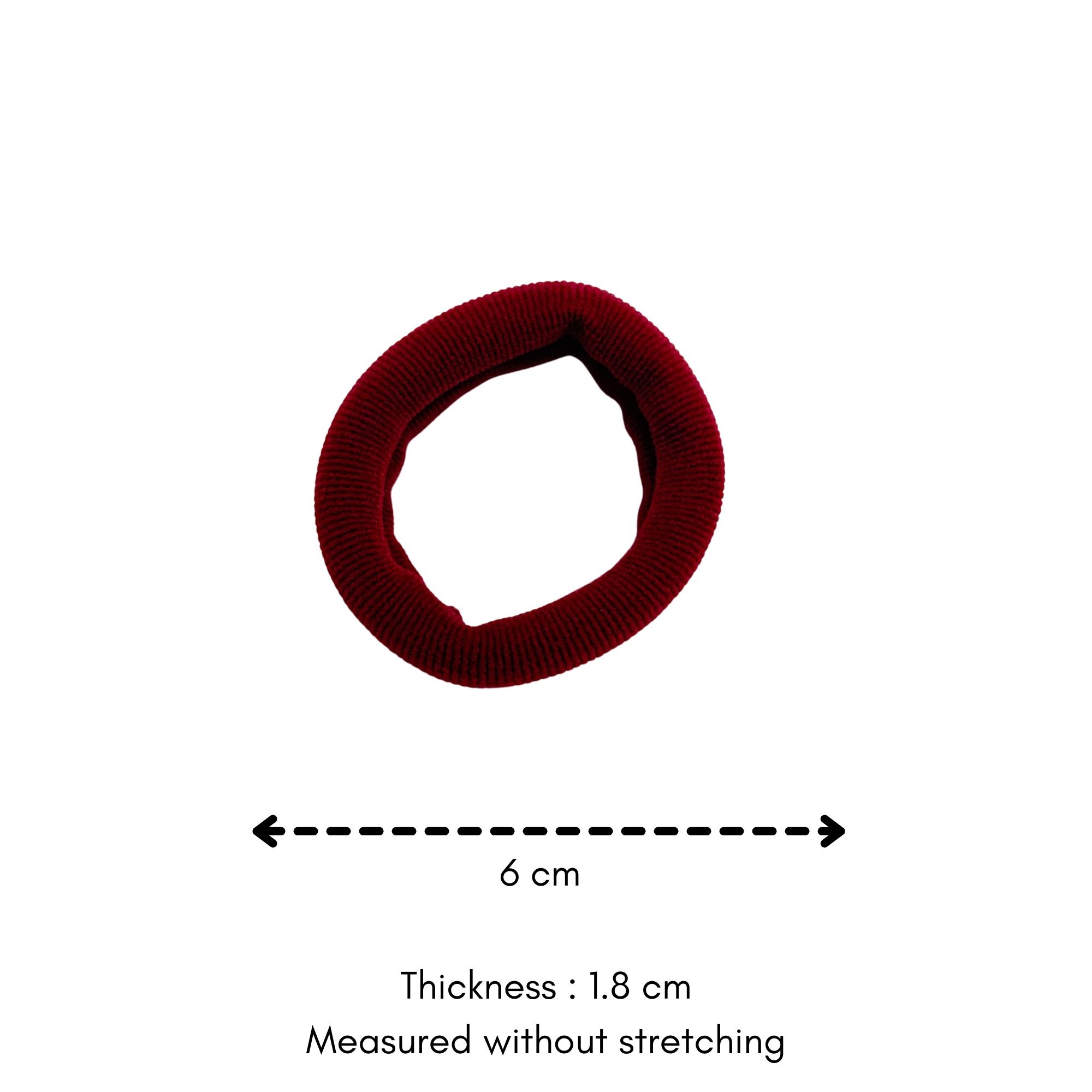 ARB-0276 THICK SEAMLESS ELASTIC HAIR TIES 6CM 2PCS image
