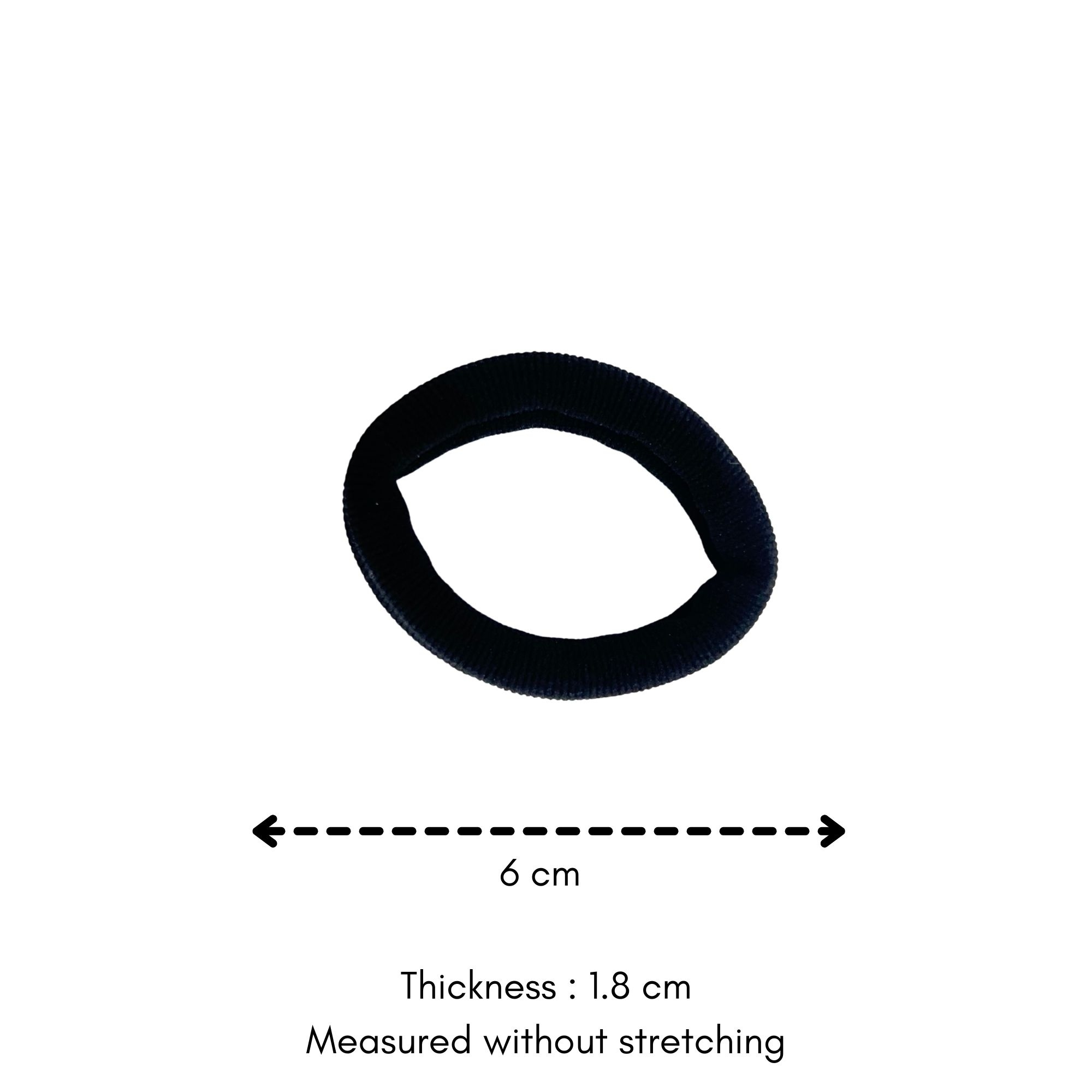 ARB-0276 THICK SEAMLESS ELASTIC HAIR TIES 6CM 2PCS