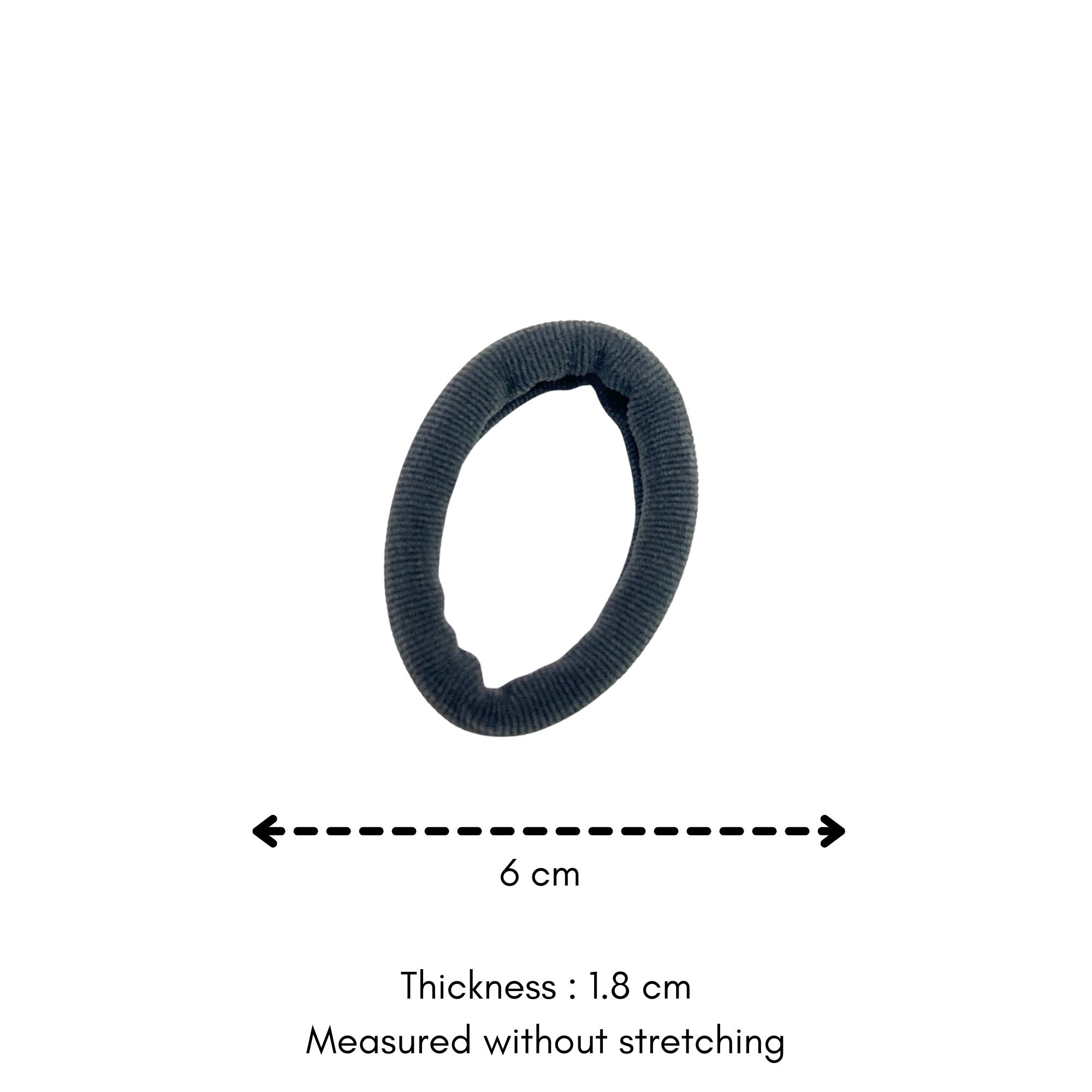 ARB-0276 THICK SEAMLESS ELASTIC HAIR TIES 6CM 2PCS image