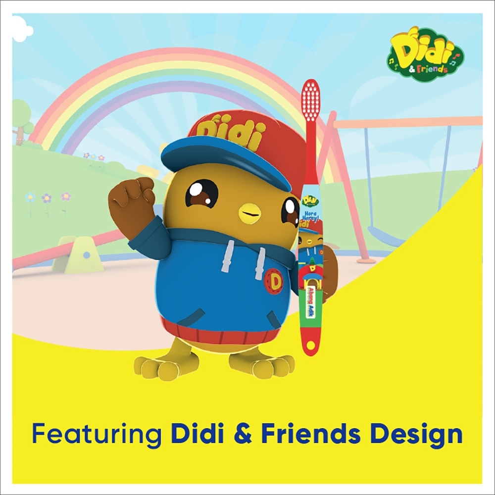 Abang Adik Didi & Friends Shrink Sleeve Kids Toothbrush 3 - 8 Years (1pc)