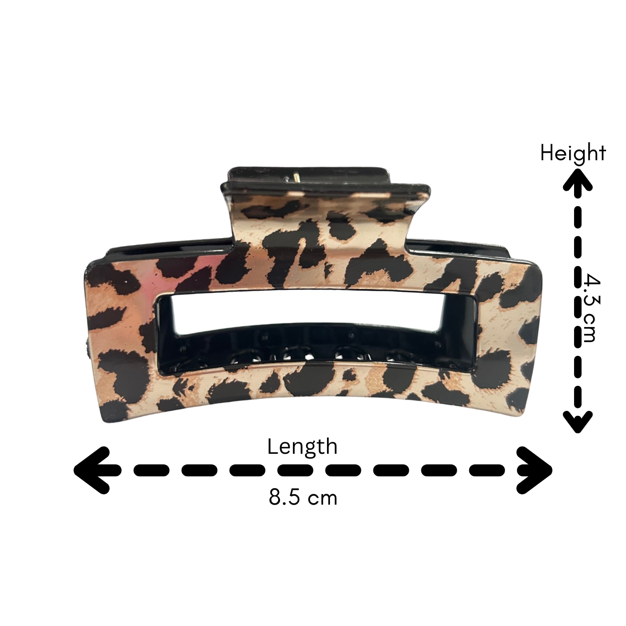 AJC-0291 LEOPARD HAIR CLAW 8.5CM