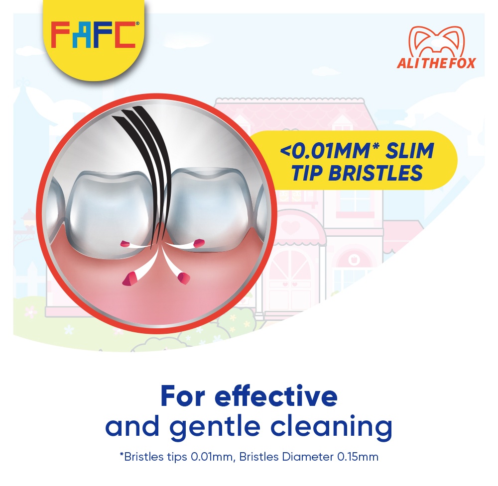 FAFC Ali The Fox Teenage/Adult Charcoal Suction Toothbrush (4 Pcs)