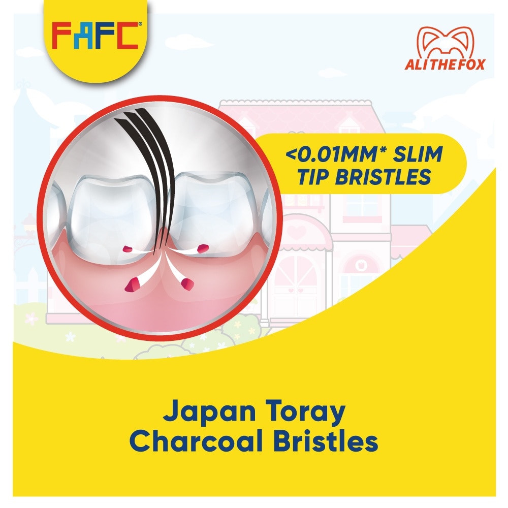 FAFC Ali The Fox Teenage/Adult Anti-Bacterial Charcoal Suction Toothbrush (1 Pc)