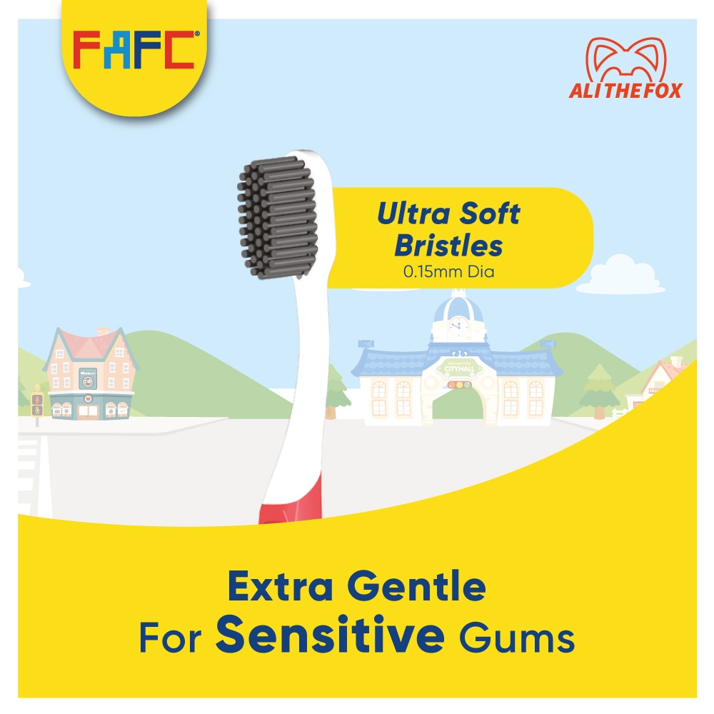 FAFC Ali The Fox Teenage/Adult Anti-Bacterial Charcoal Suction Toothbrush (1 Pc)