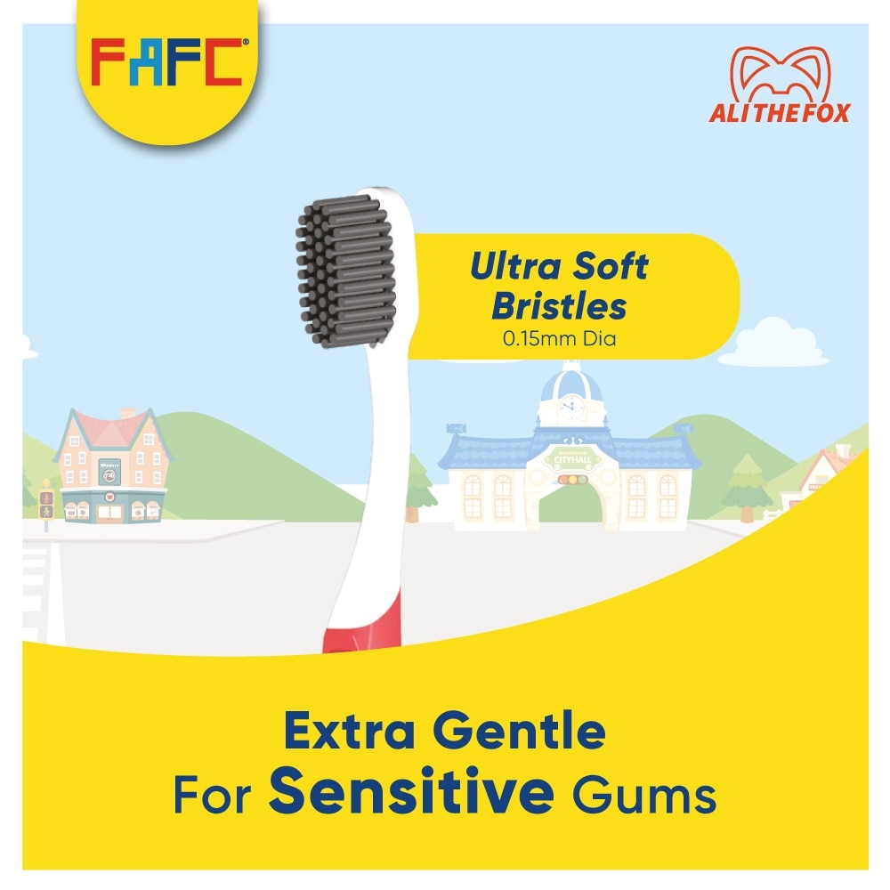 FAFC Ali The Fox Teenage/Adult Anti-Bacterial Charcoal Suction Toothbrush (1 Pc)