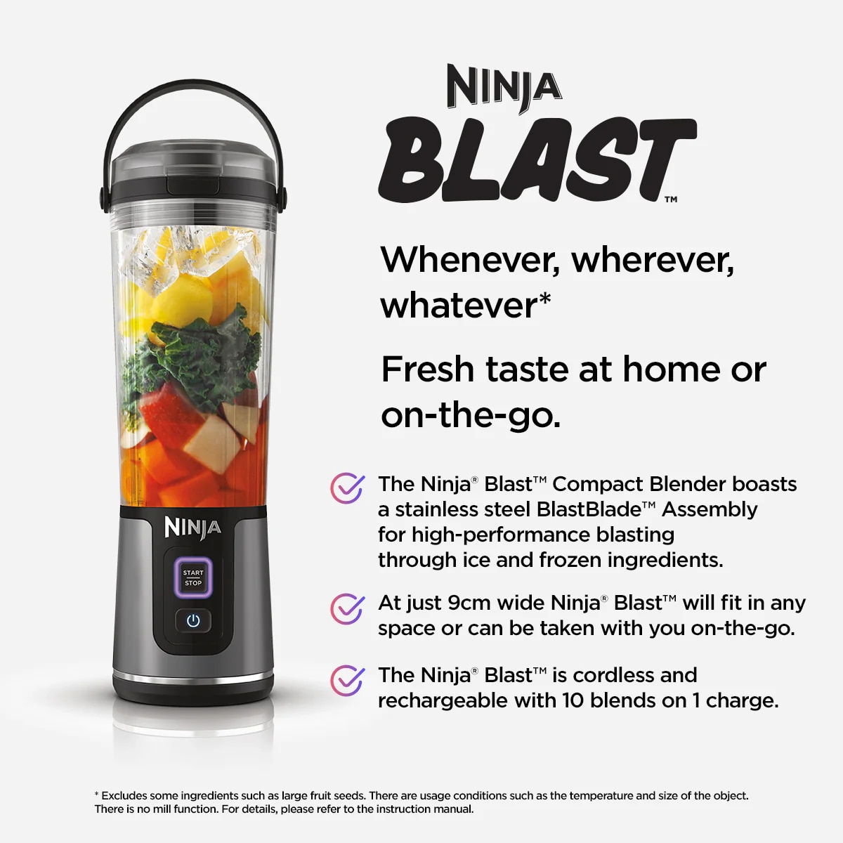 NINJA BLAST PORTABLE BLENDER BC151SMNV