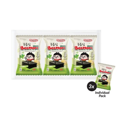 BESBITE BESNORI ROASTED SEAWEED SNACK 4G x 3'S image