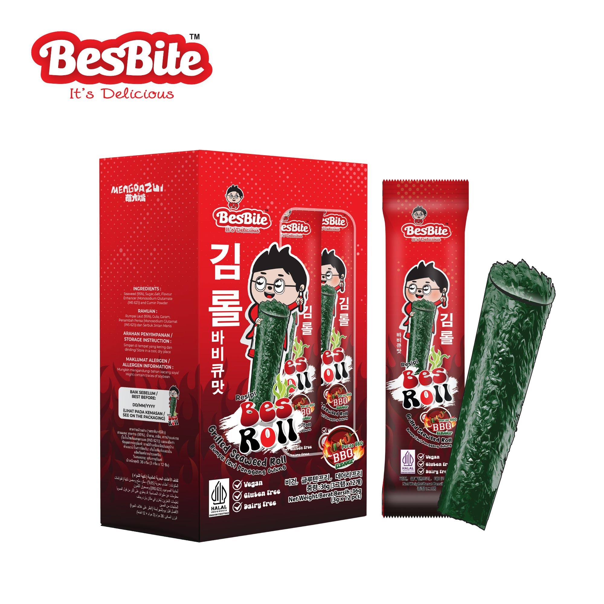 BESROLL GRILLED SEAWEED ROLL (BBQ FLAVOUR) image