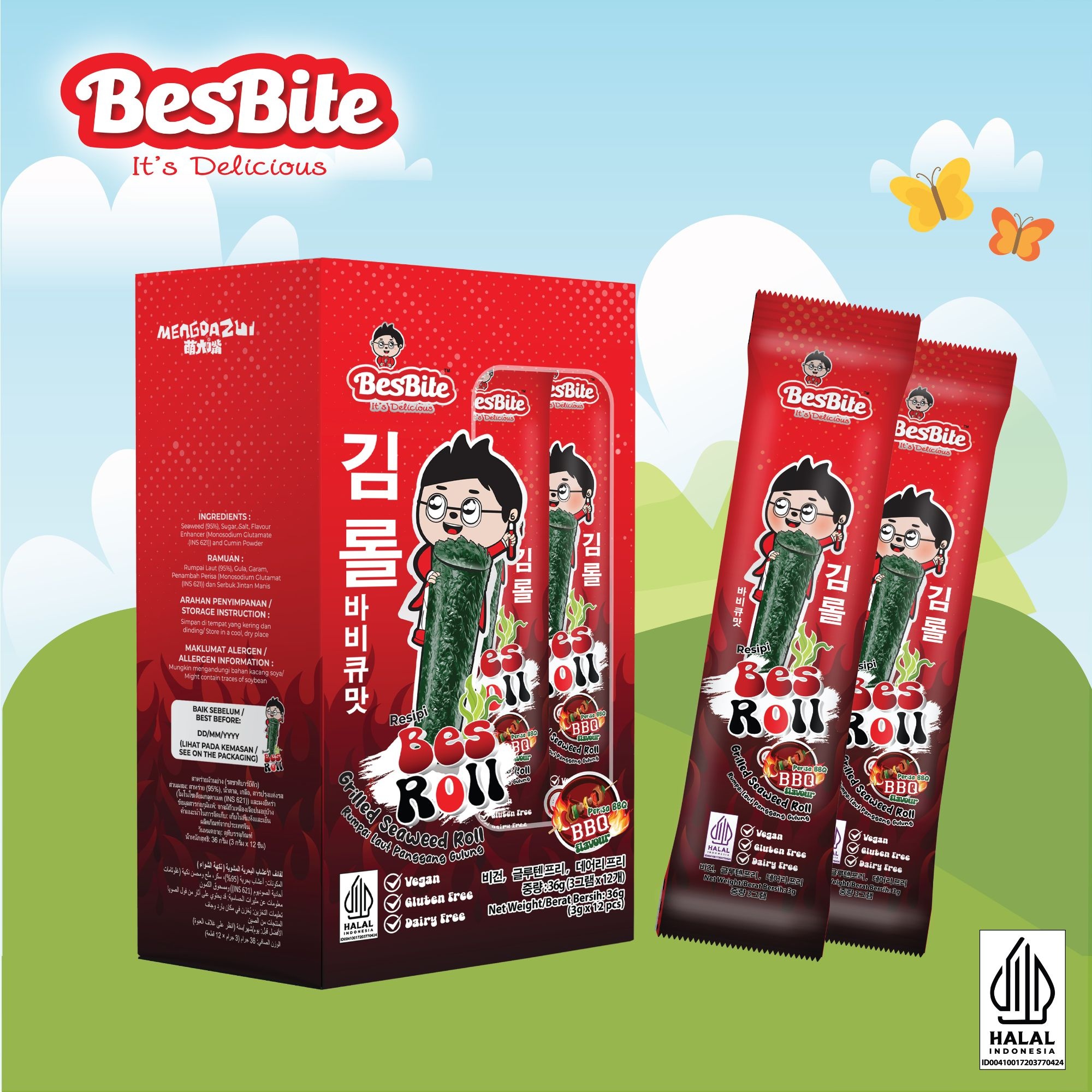 BESROLL GRILLED SEAWEED ROLL (BBQ FLAVOUR) image