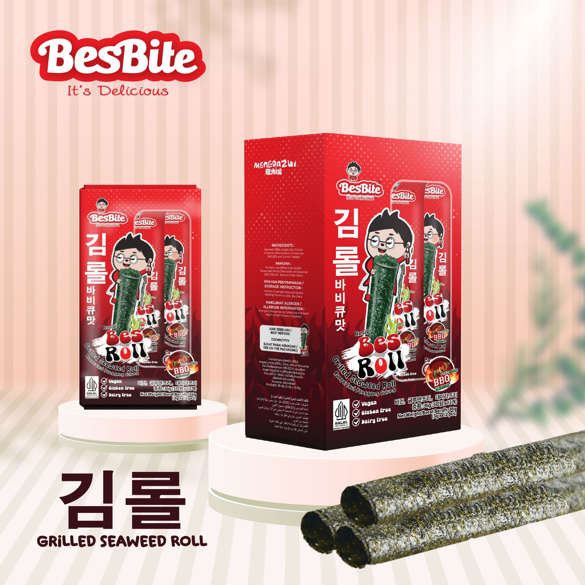 BESROLL GRILLED SEAWEED ROLL (BBQ FLAVOUR) image