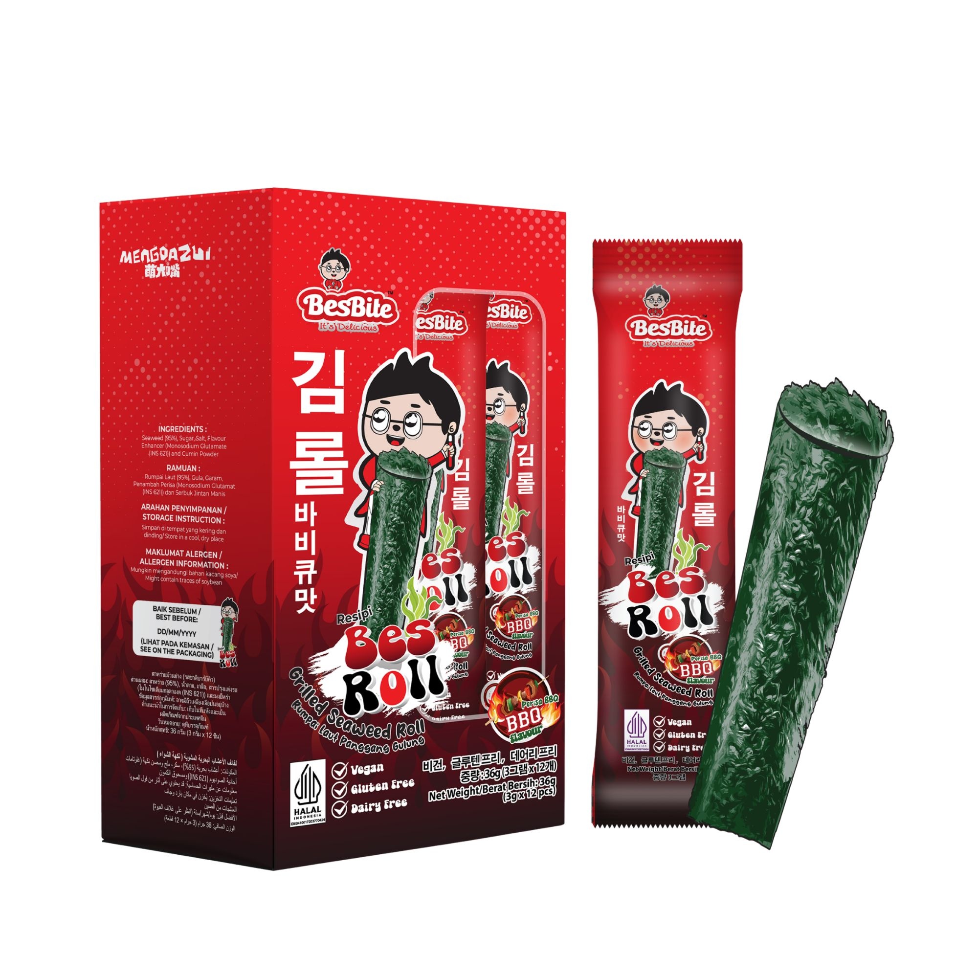 BESROLL GRILLED SEAWEED ROLL (BBQ FLAVOUR) image