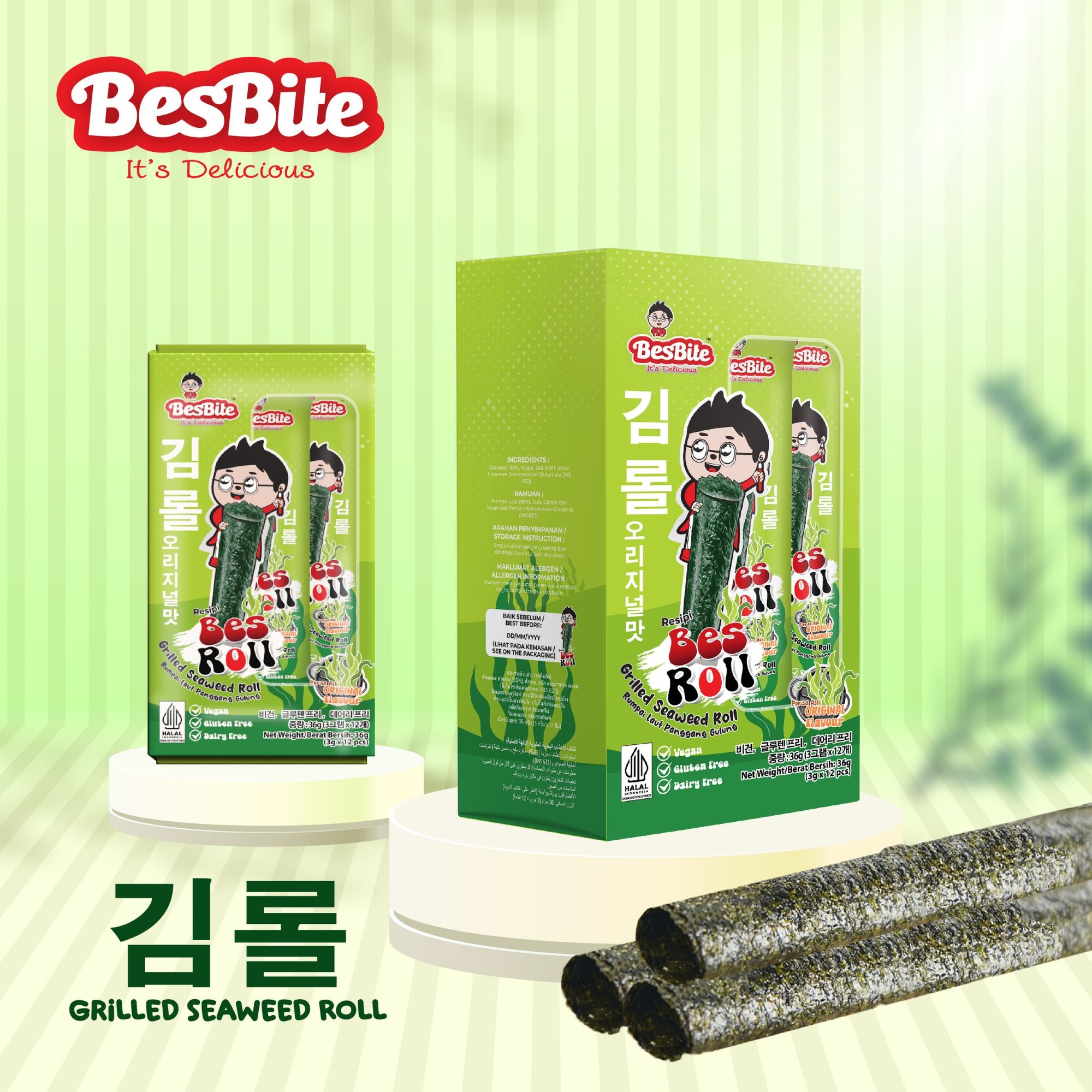 BESROLL GRILLED SEAWEED ROLL (ORIGINAL FLAVOUR) image