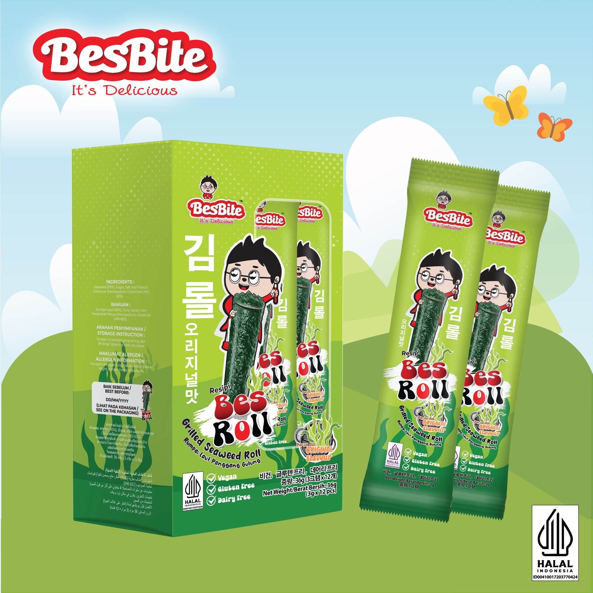 BESROLL GRILLED SEAWEED ROLL (ORIGINAL FLAVOUR) image