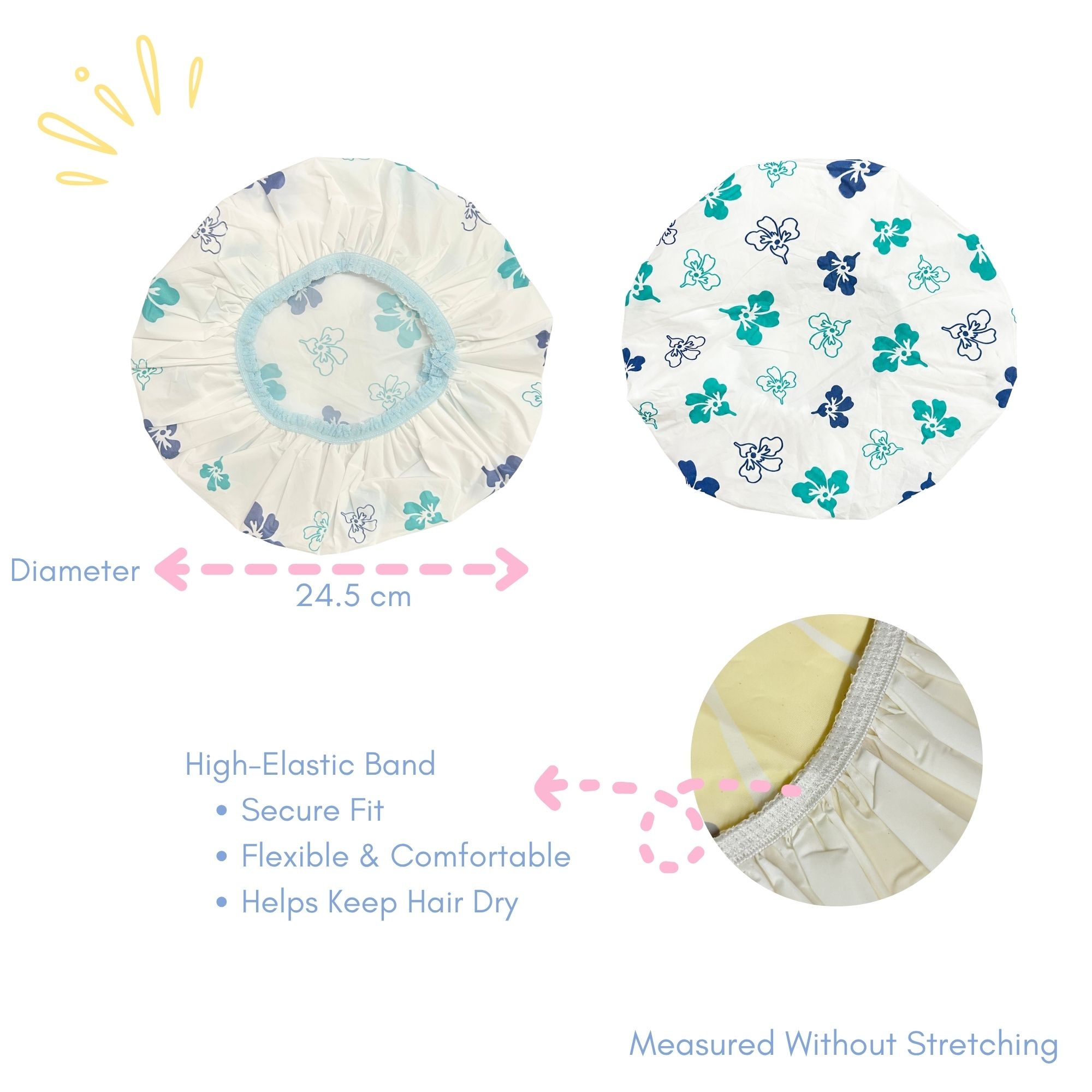 BH-0261 WATER-RESISTANT SHOWER CAP