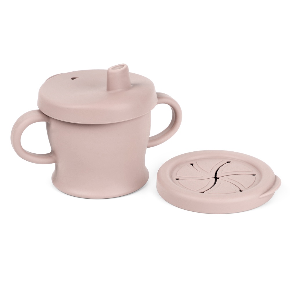 HaaKaa Silicone Sip-N-Snack Cup (250ml) - Blush