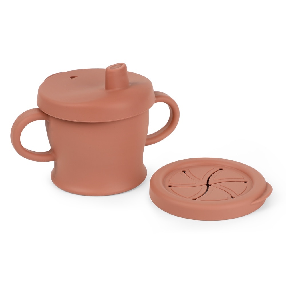 HaaKaa Silicone Sip-N-Snack Cup (250ml) - Rust