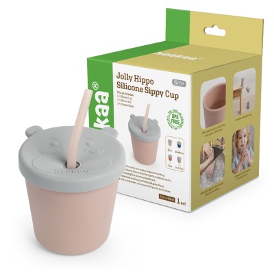 HAAKAA Haakaa Jolly Hippo Silicone Sippy Cup with Straw 150ml