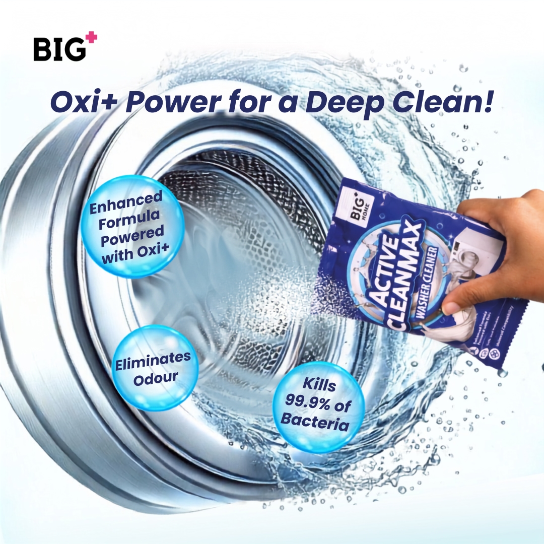 Active CleanMax Washer Cleaner (3x125g) Powered by Active Oxygen Technology